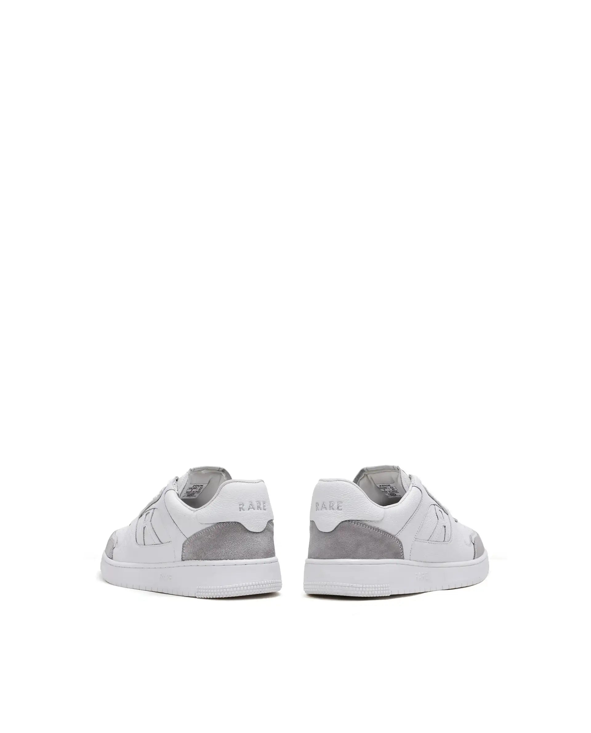 Rare Rabbit Men Zouk White Leather Lace-Up Closure Sneakers