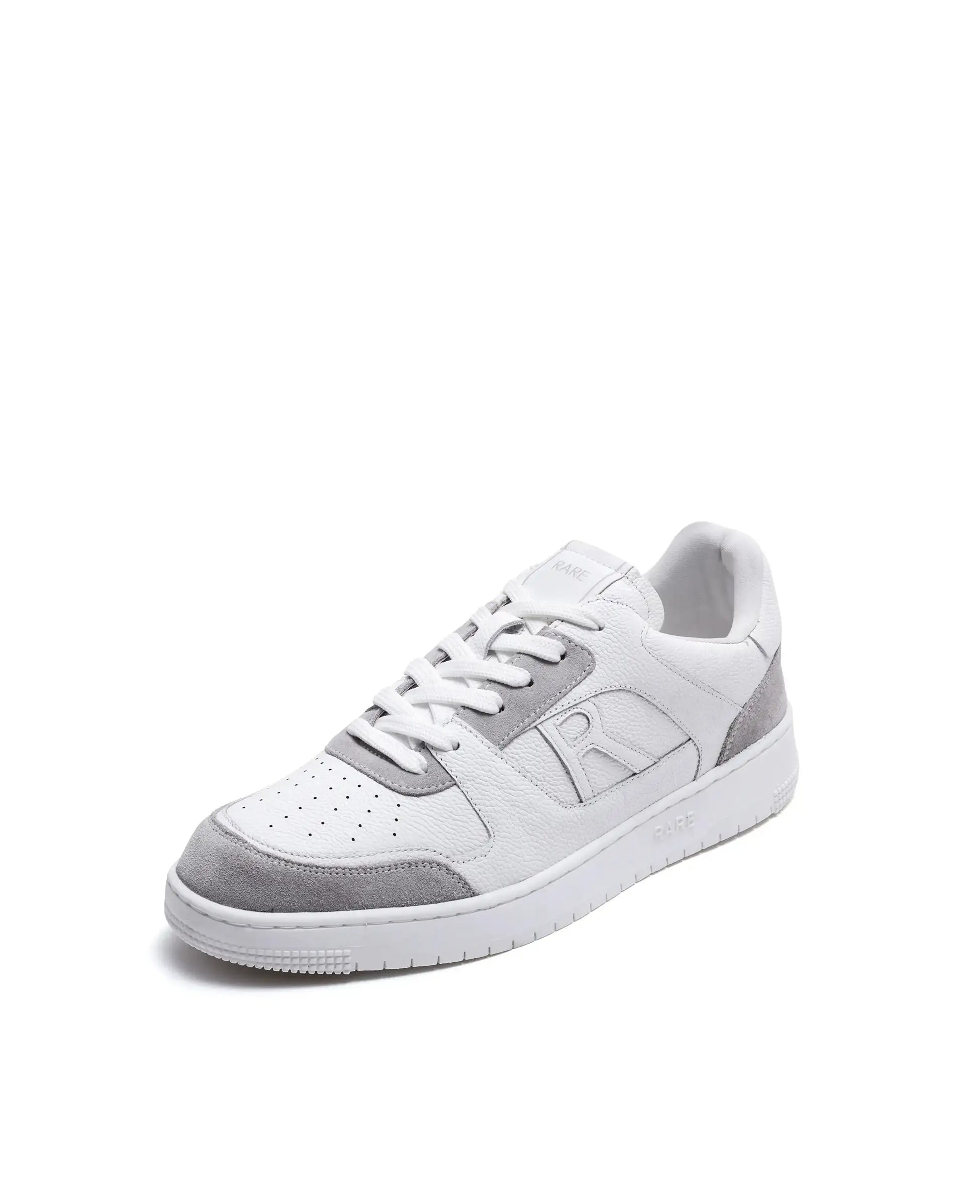 Rare Rabbit Men Zouk White Leather Lace-Up Closure Sneakers