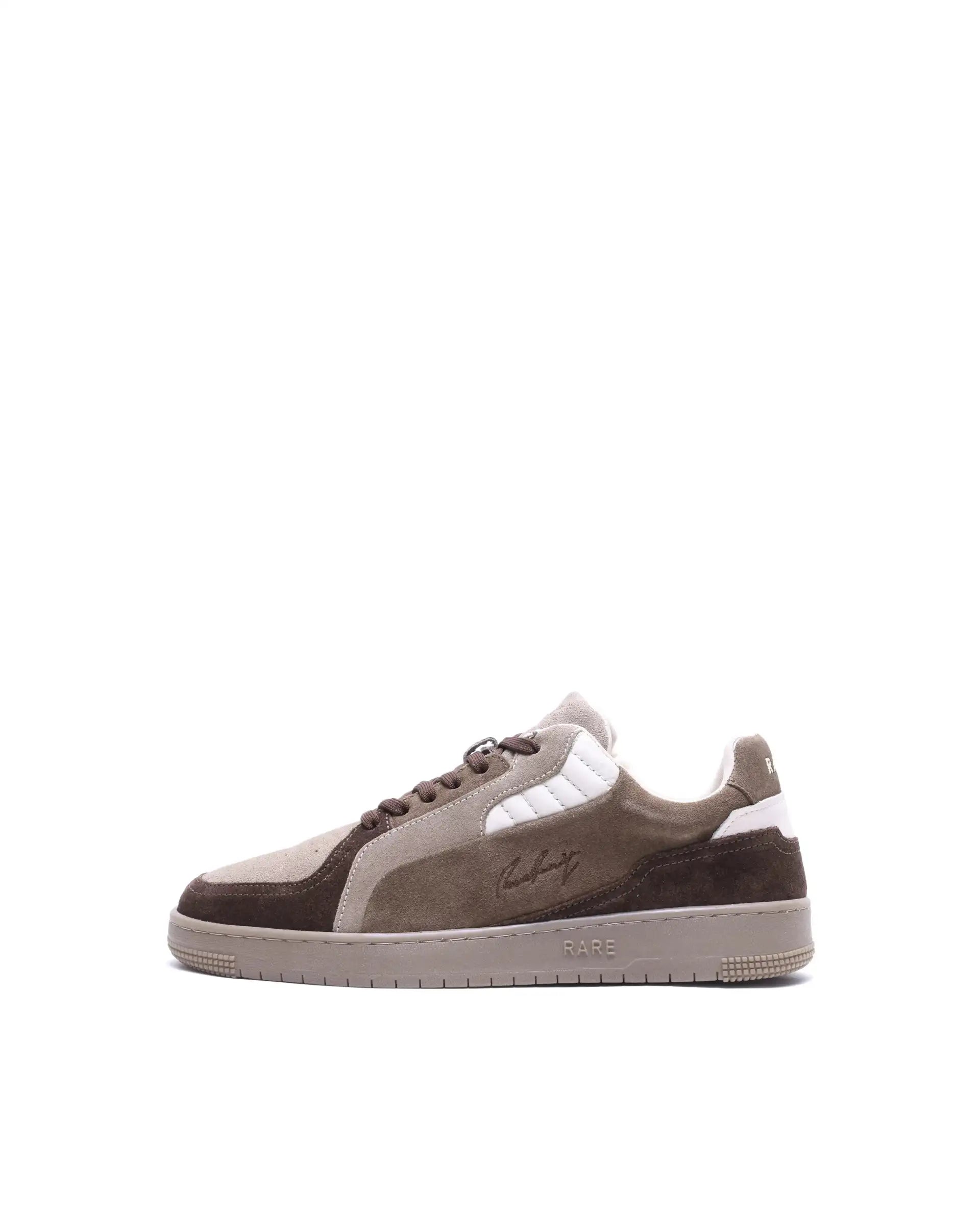Rare Rabbit Men's Zwag Brown Suede Sneaker