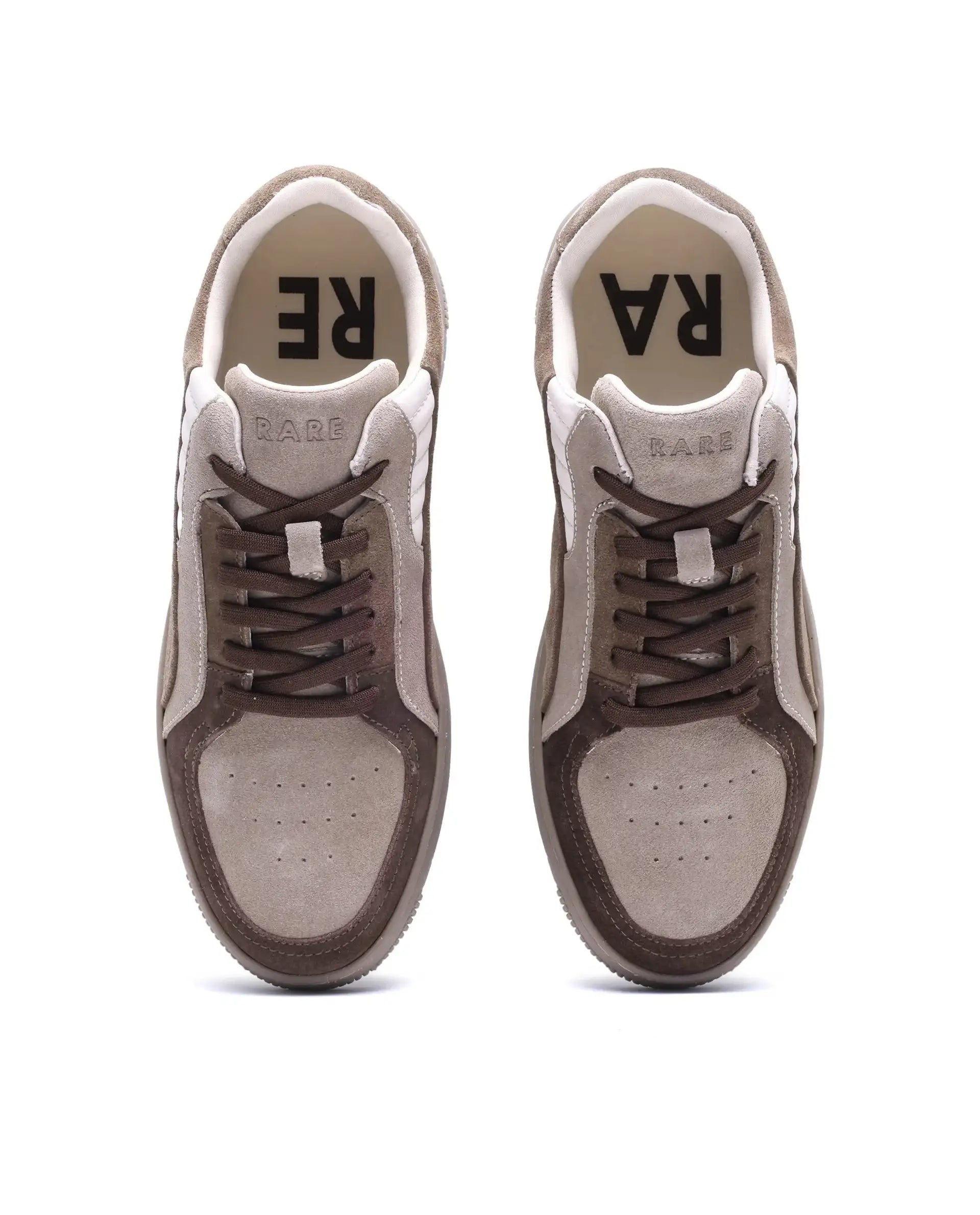 Rare Rabbit Men's Zwag Brown Suede Sneaker