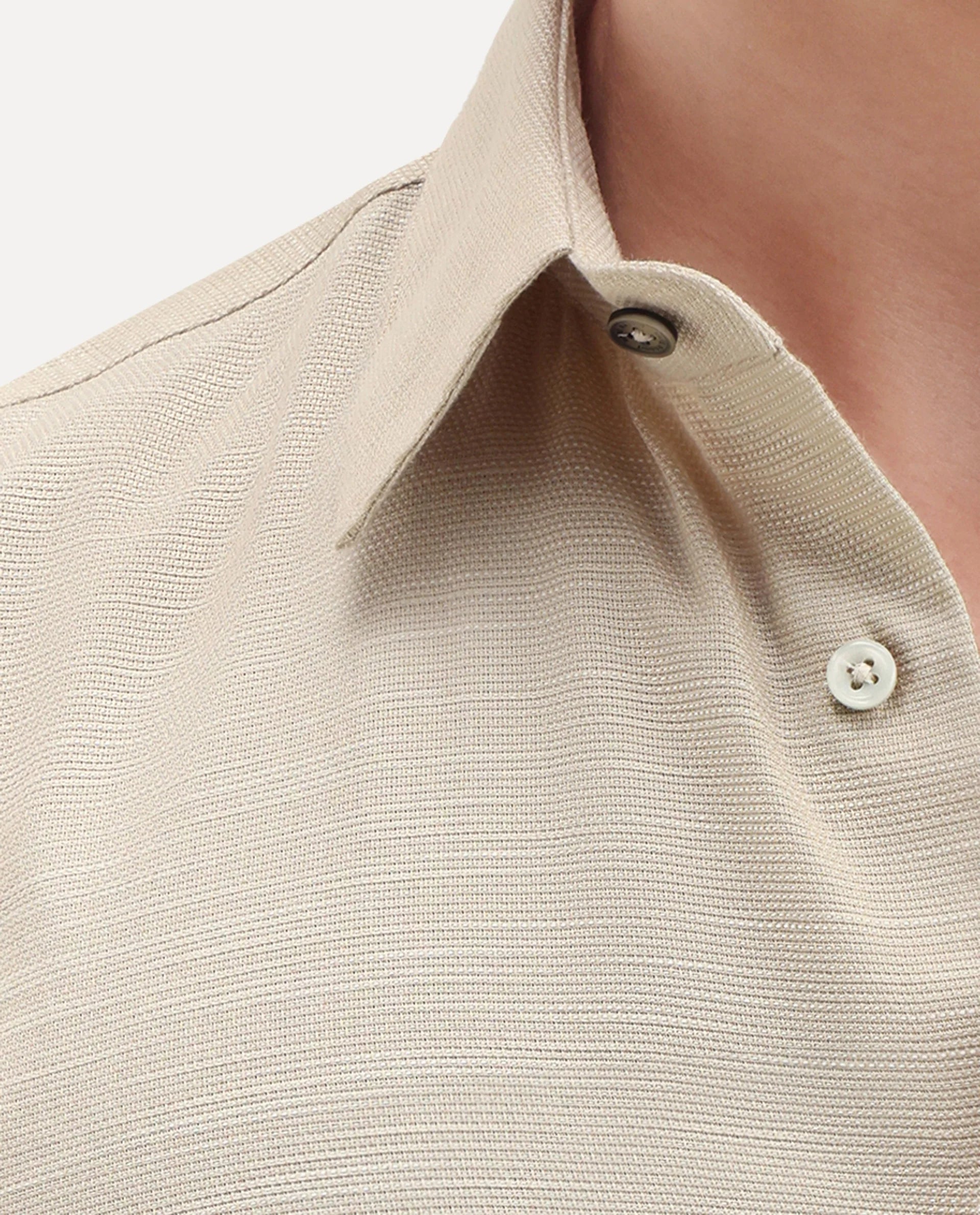 Rare Rabbit Men's Filo Light Grey Cotton Full Sleeve Spread Collar Regular Fit Plain Shirt