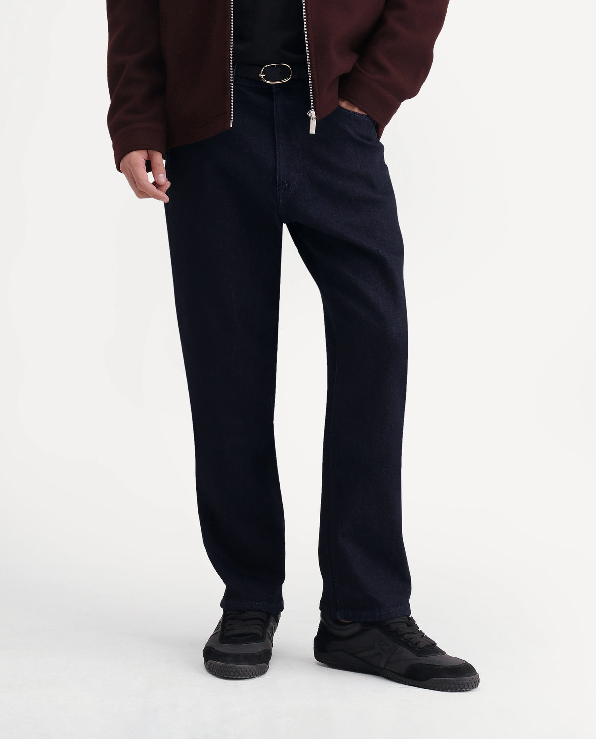 Rare Rabbit Men's Ital Dark Navy Cotton Blend Morris Regular Plain Jeans