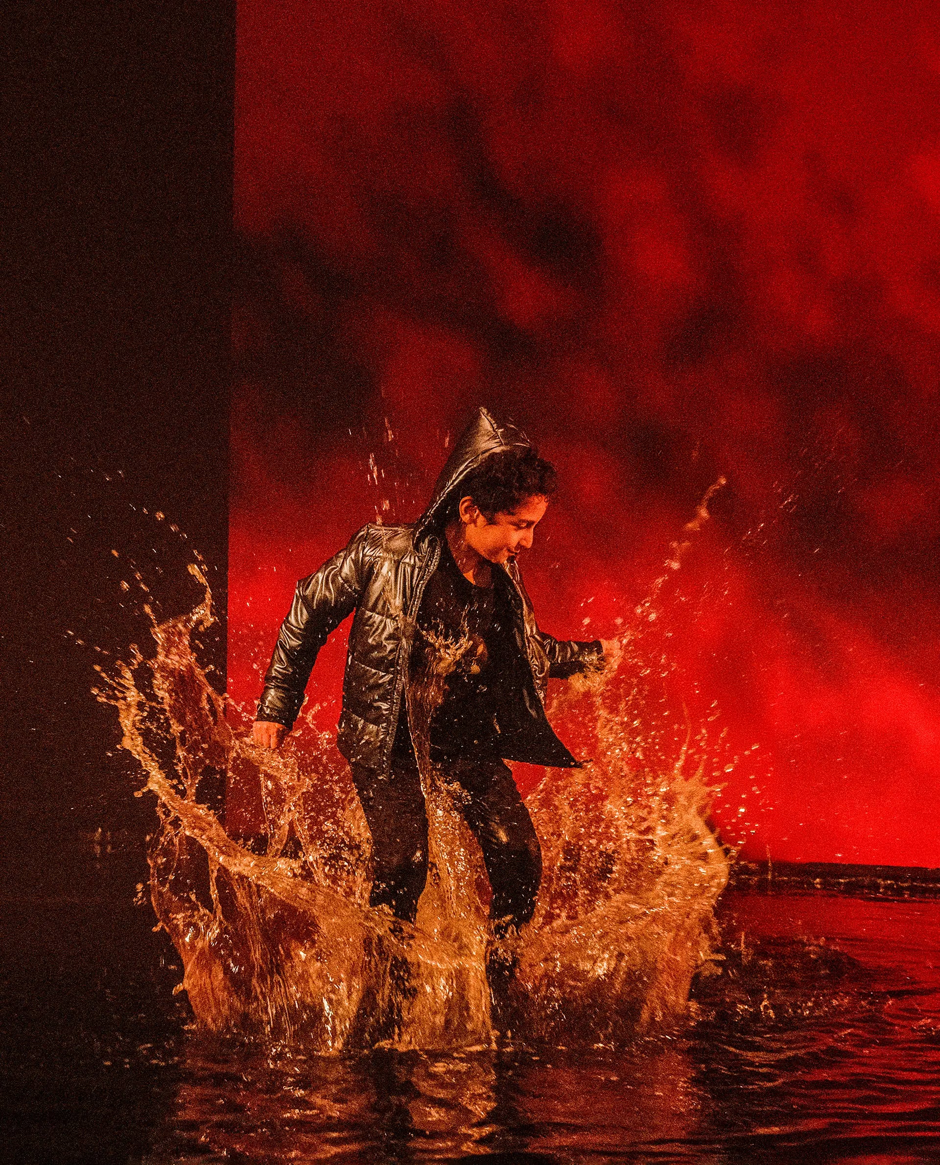 Rare Ones Kids Napier Flouroscent Purple Polyester Full Sleeve Solid Jacket