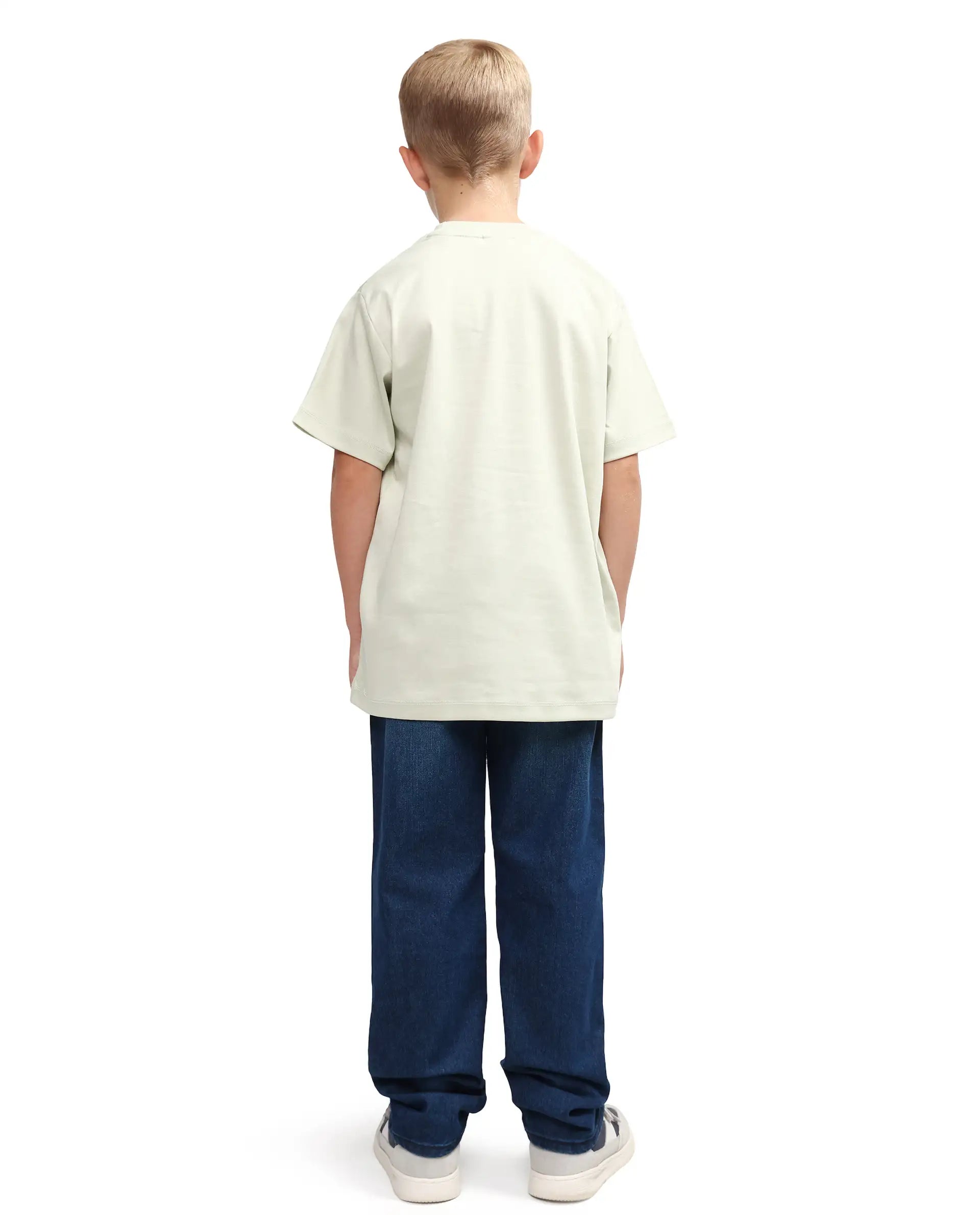 Rare Ones Kids Loet-1 Dark Blue Cotton Blend Fabric Zipper Closure Regular Fit Jeans