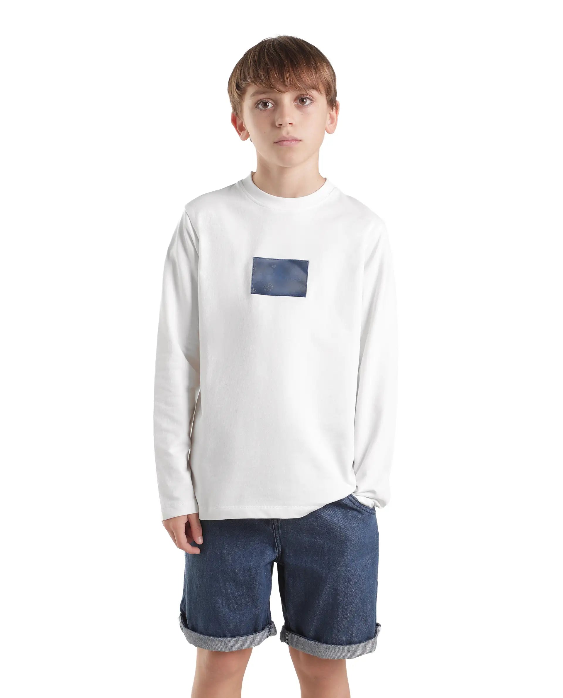 Rare Ones Kids Mel Off White Cotton Fabric Pull-On Regular Fit Graphic Print T-Shirt