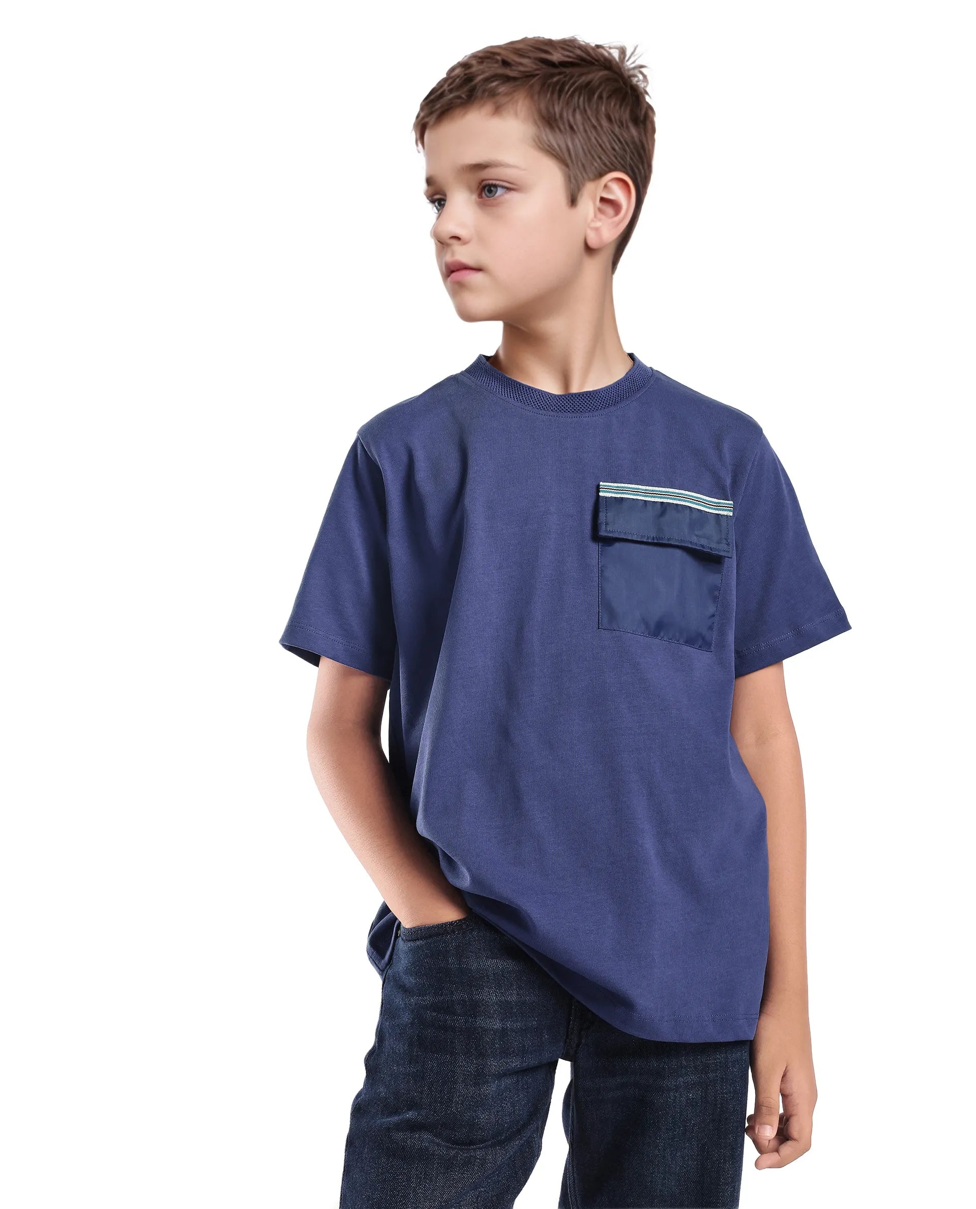 Rare Ones Kids Niall Dusky Purple Cotton Pull On Closure Pigment Print Boxy Fit T-Shirt