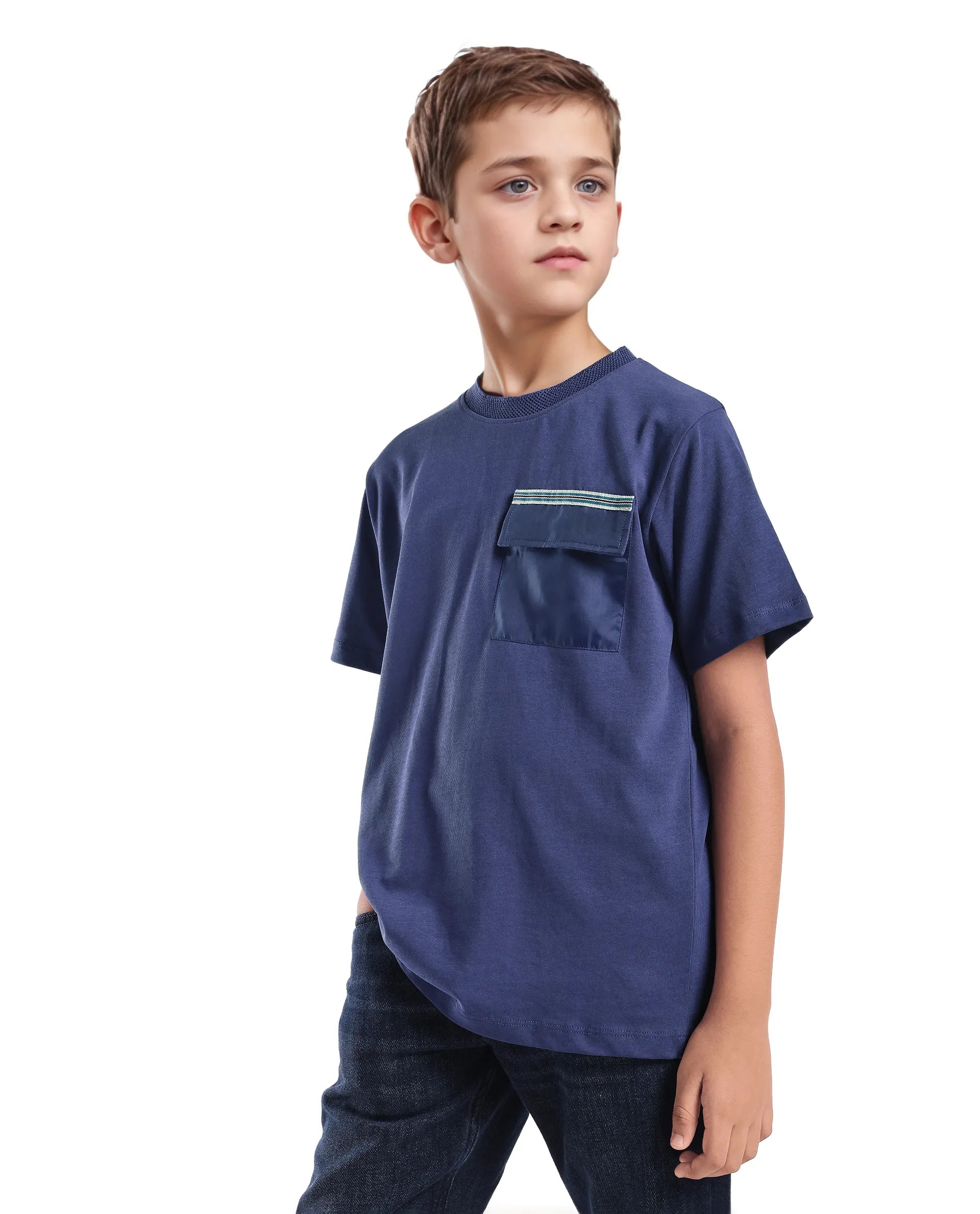 Rare Ones Kids Niall Dusky Purple Cotton Pull On Closure Pigment Print Boxy Fit T-Shirt