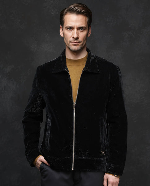 Otaki Rare Rabbit Leather Jackets Rare Rabbit Men's Otaki-2 Black