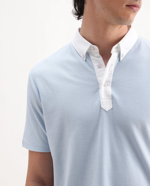 Rare Rabbit Men's Parma2 Pastel Blue Cotton Plain Regular Fit Half Sle