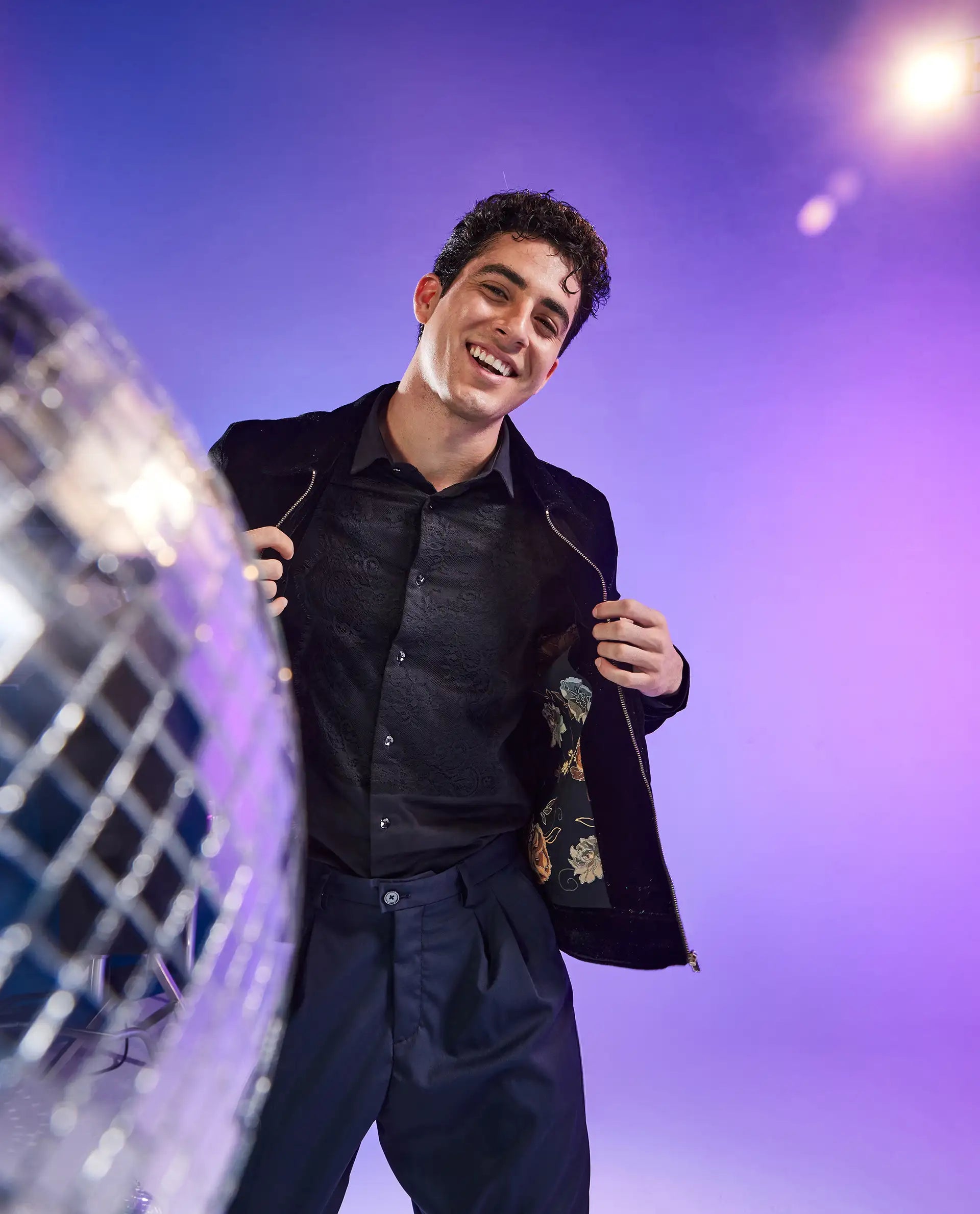 Rare Rabbit Men Otaki-2 Black Polyester Fabric Full Sleeve Collared Neck Zipper Closure Plain Jacket