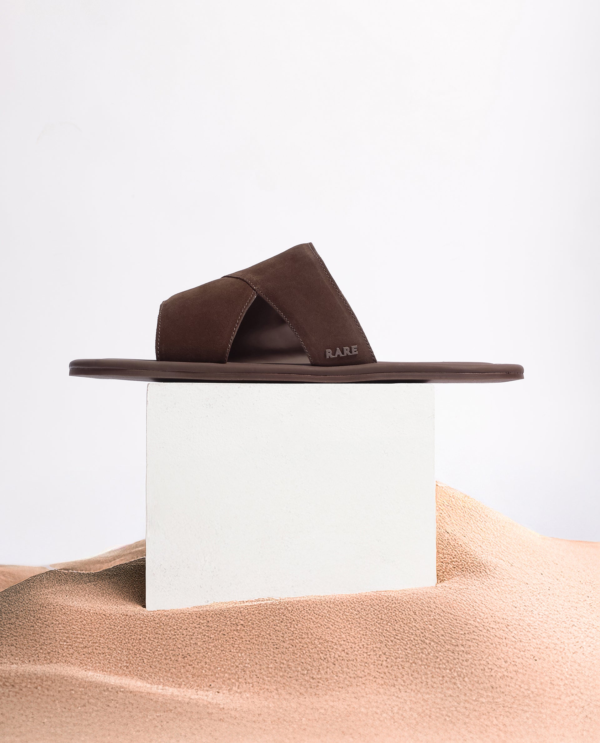 Rare Rabbit Men Rho Tan Slip-On Closure Sandal