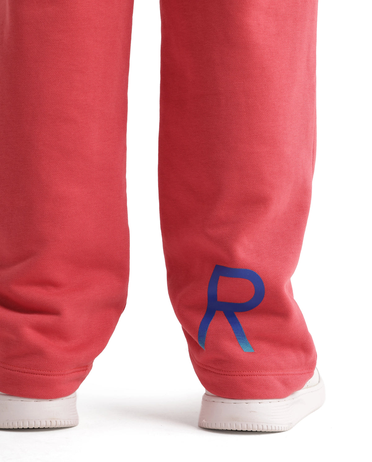 Rare Ones Kids Dolci-B Red Cotton Blend Fabric Drawstring Closure Straight Trackpant