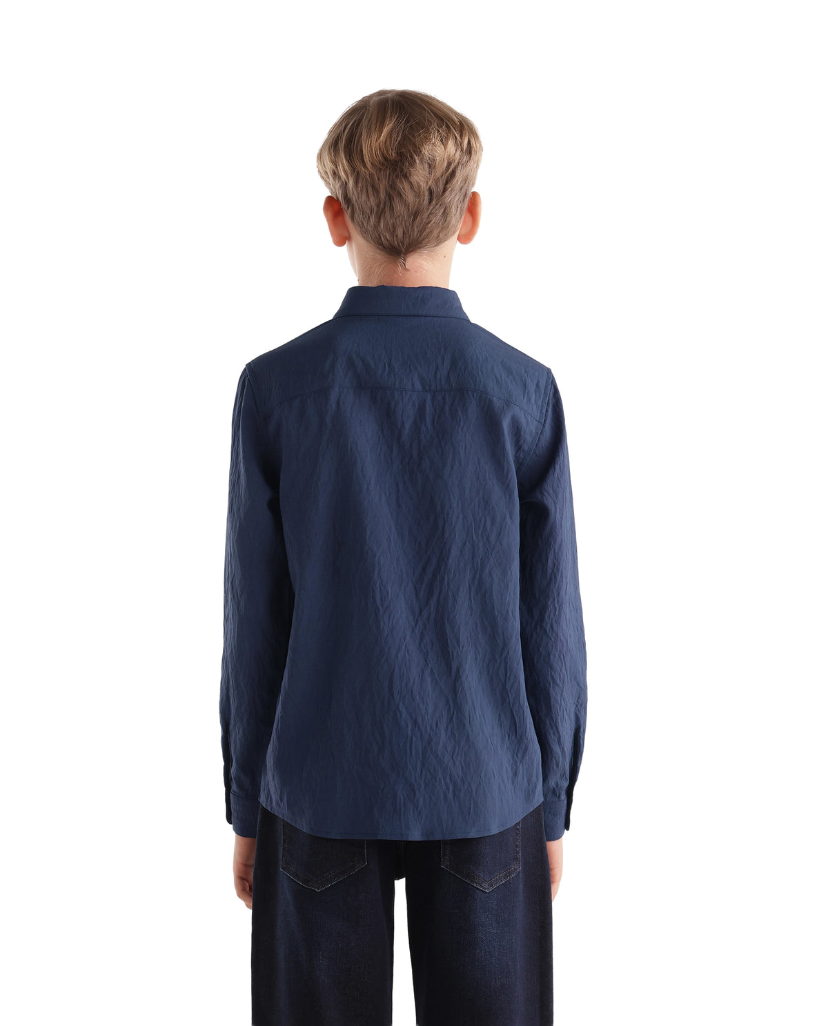 Rare Ones Kids Clem Navy Viscose Blend Fabric Button Closure Regular Fit Digital Print Shirt