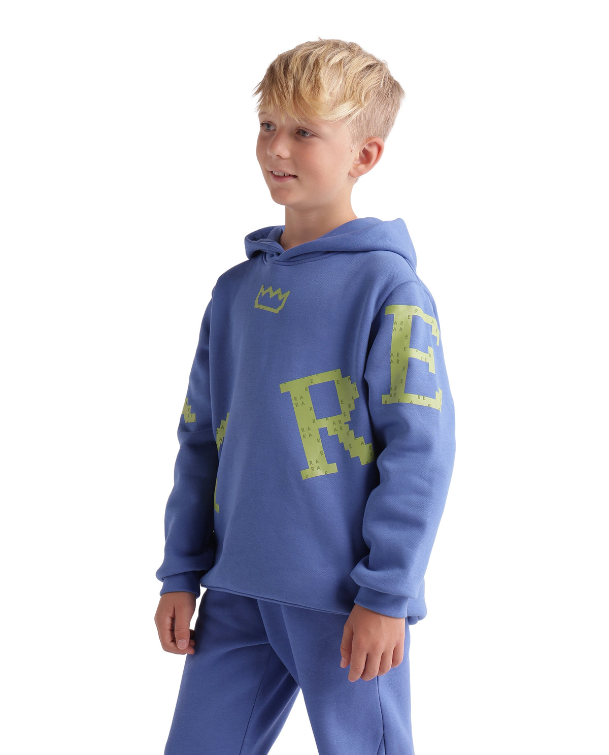 Rare Ones Kids Placo Light Purple Cotton Blend Fabric Hooded Pull-On Closure Oversized Fit Hd Print Sweatshirt