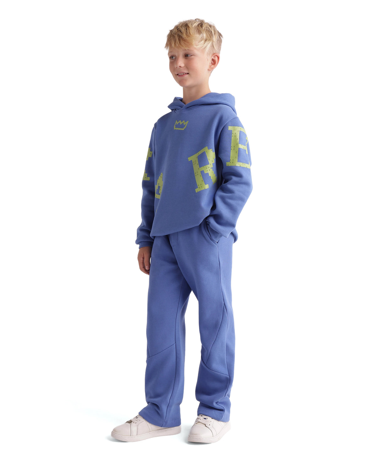 Rare Ones Kids Placo-B Light Purple Cotton Blend Fabric Drawstring Closure Jogger Fit Plain Track Pant