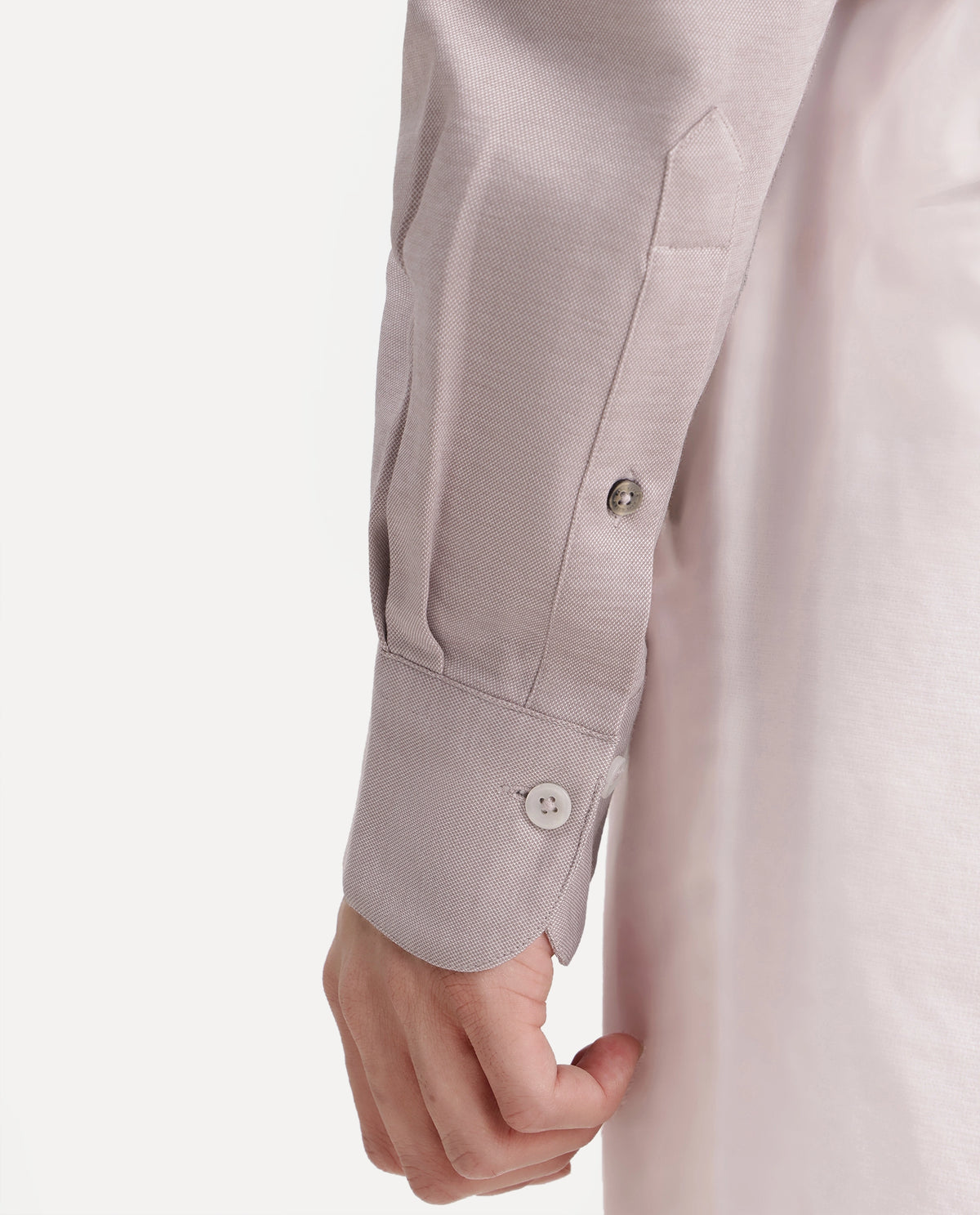 Rare Rabbit Men's Bogi-26 Light Pink Cotton Blend Spread Collar Regular Plain Shirt