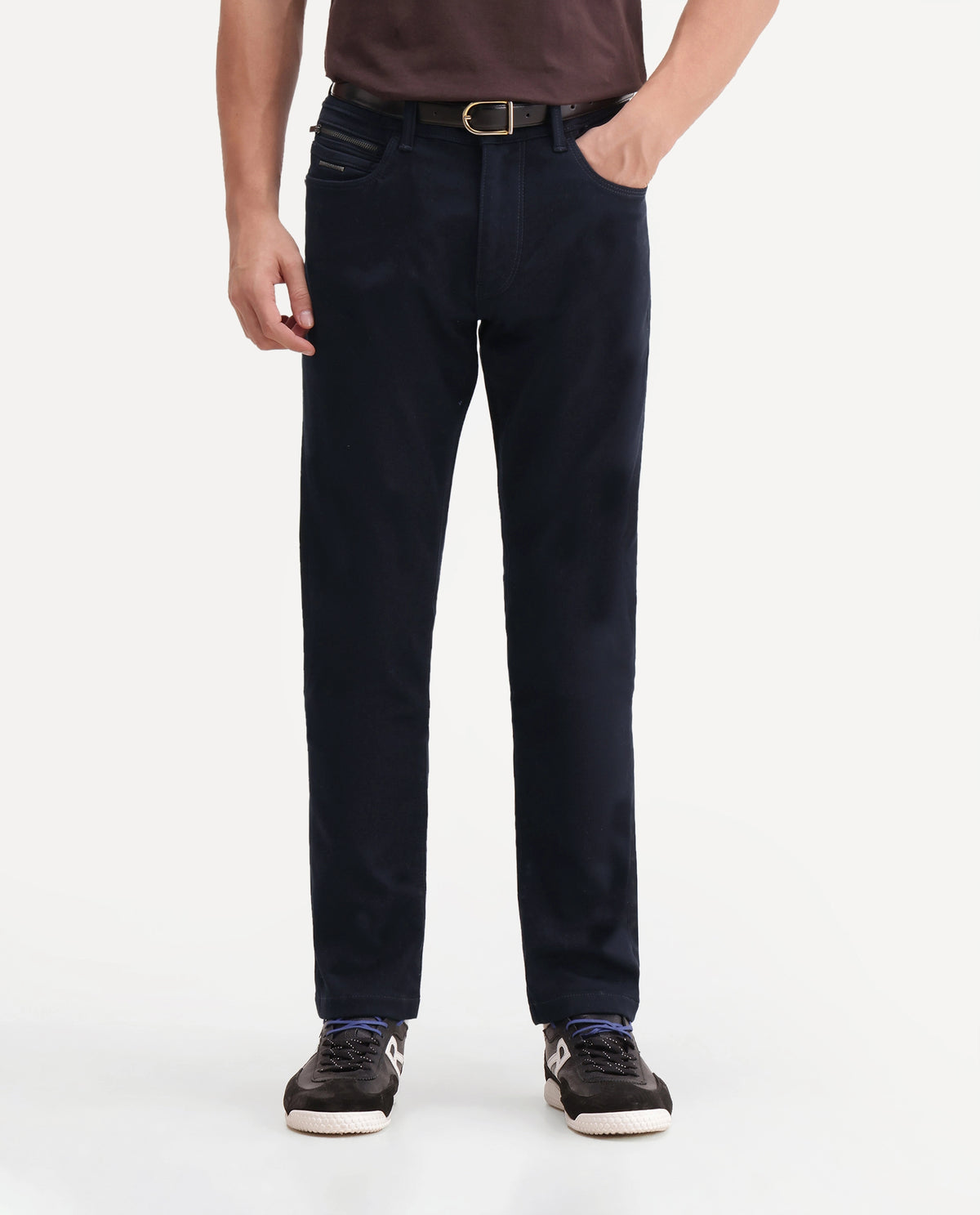 Rare Rabbit Men's Kor W White Cotton Blend Hawk Slim Plain Jeans