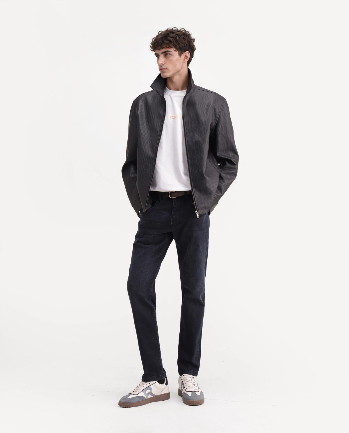 Rare Rabbit Men's Nila Dark Navy Cotton Blend Hawk Slim Plain Jeans