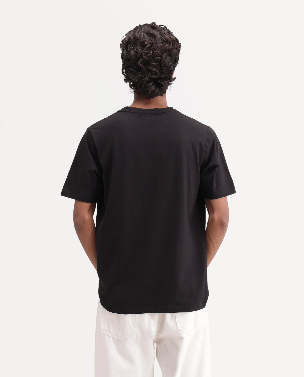Rare Rabbit Men's Feath Black Cotton Blend Crew Neck Regular Graphic Print T-Shirt