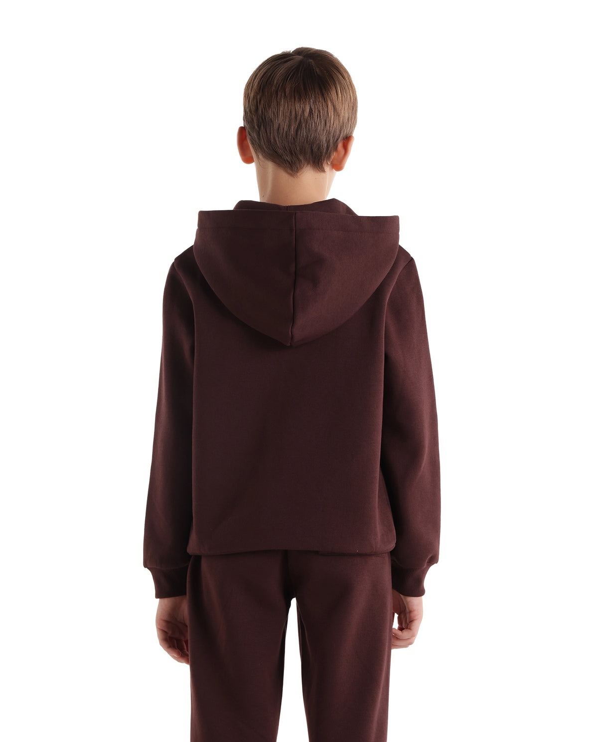 Rare Ones Kids Rero Dark Brown Cotton Blend Hooded Oversized Hd Print Sweatshirt