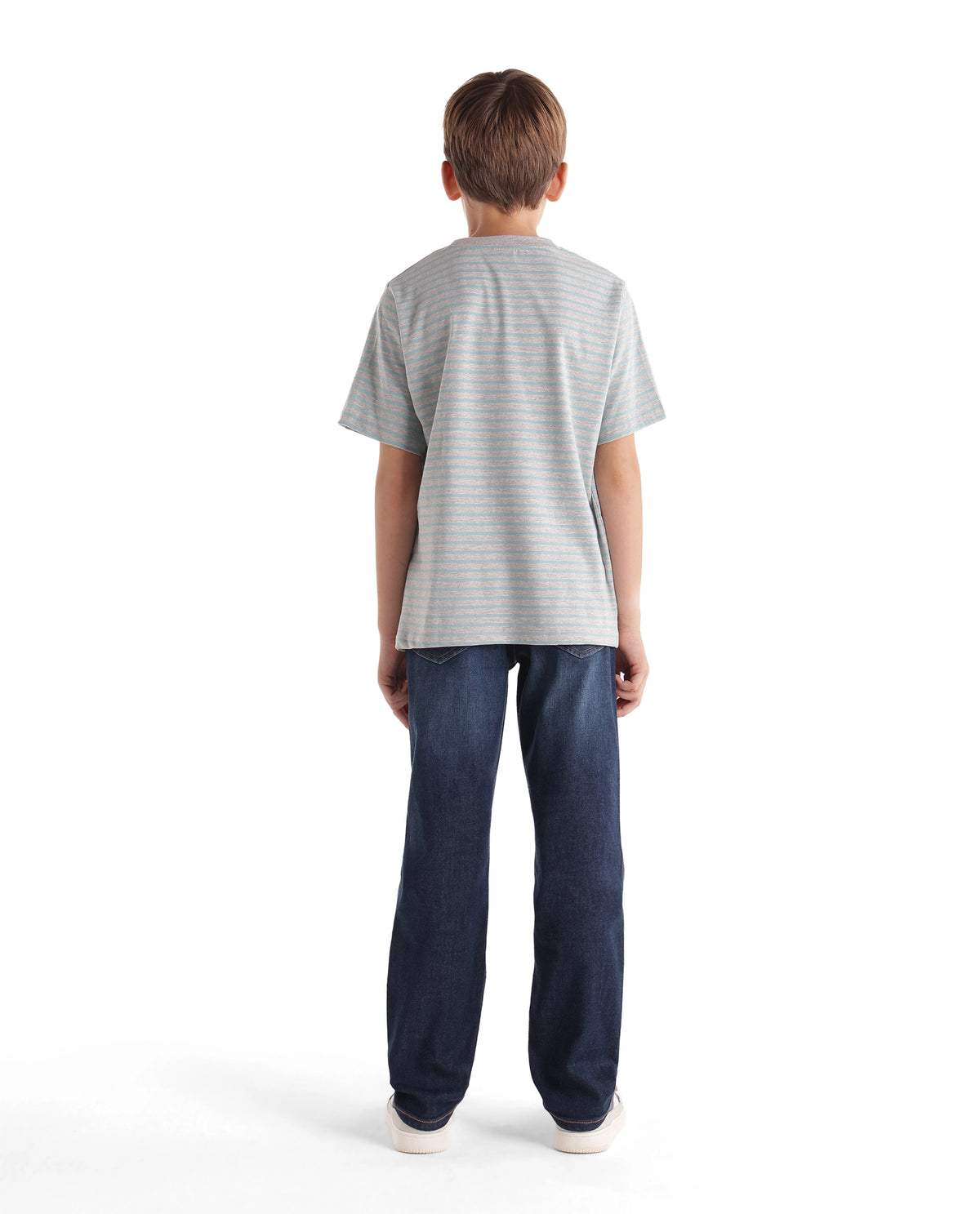 Rare Ones Kids Ned Dark Blue Cotton Blend Fabric Button And Zip Closure Regular Fit Plain Jeans