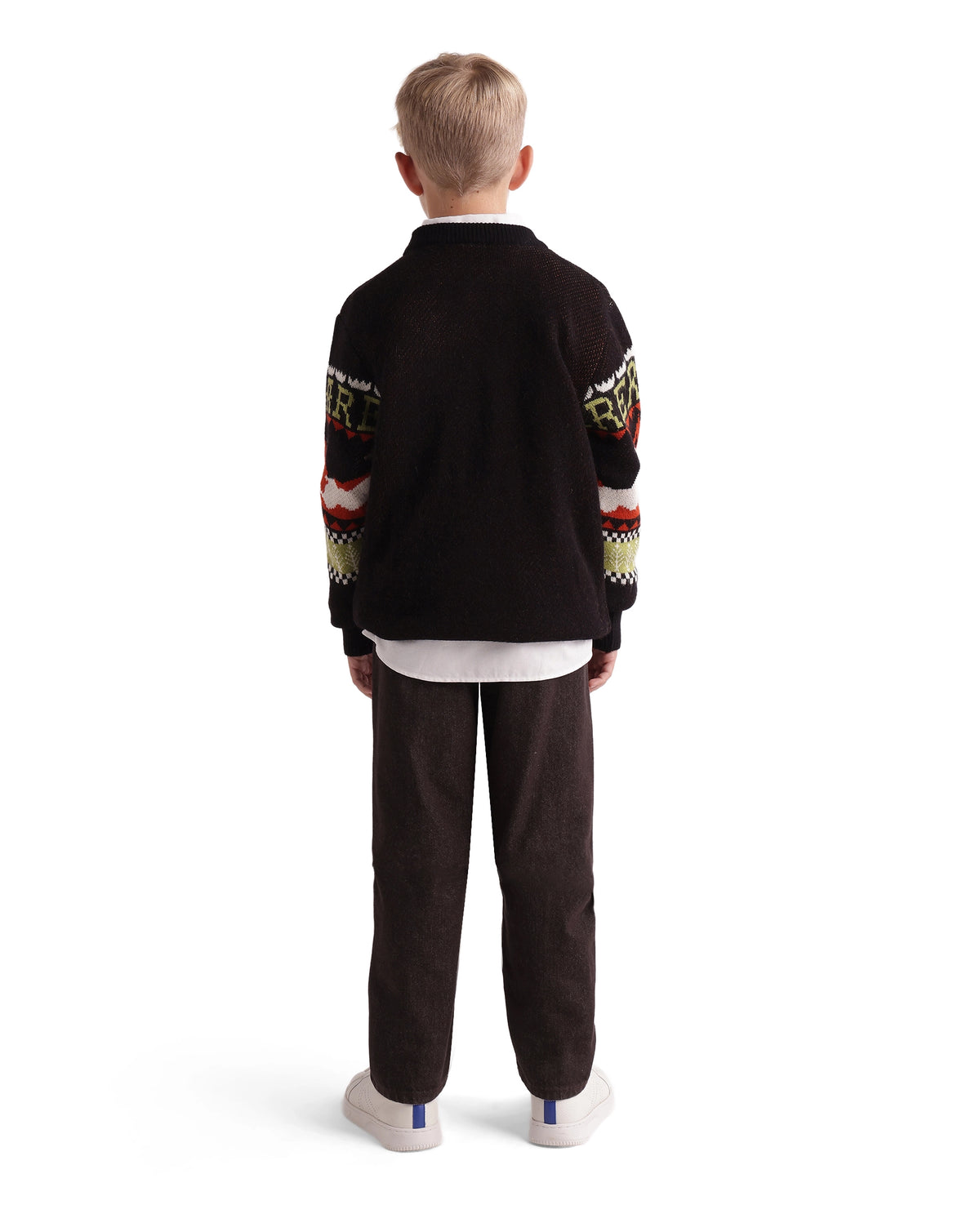 Rare Ones Kids Ladd-K Dark Brown Cotton Fabric Button And Zip Closure Regular Fit Plain Jeans