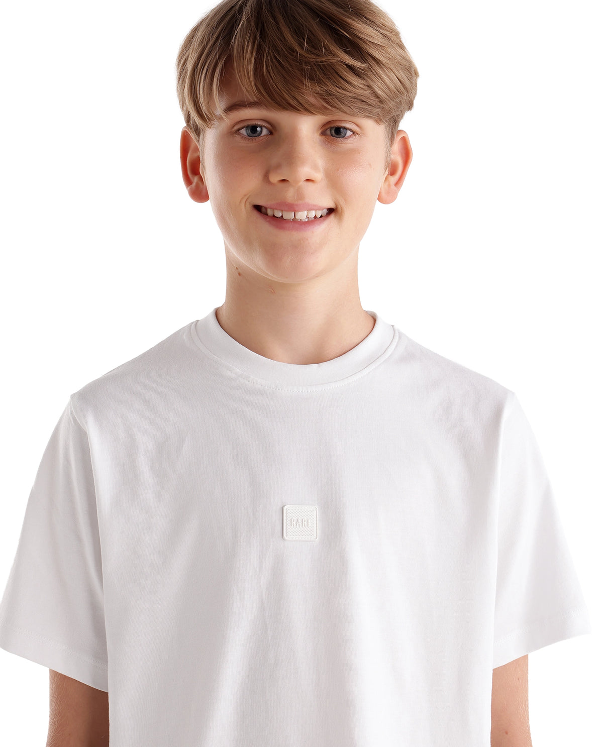 Rare Ones Kids Fumio-T Off White Cotton Crew Neck Regular Plain T-Shirt
