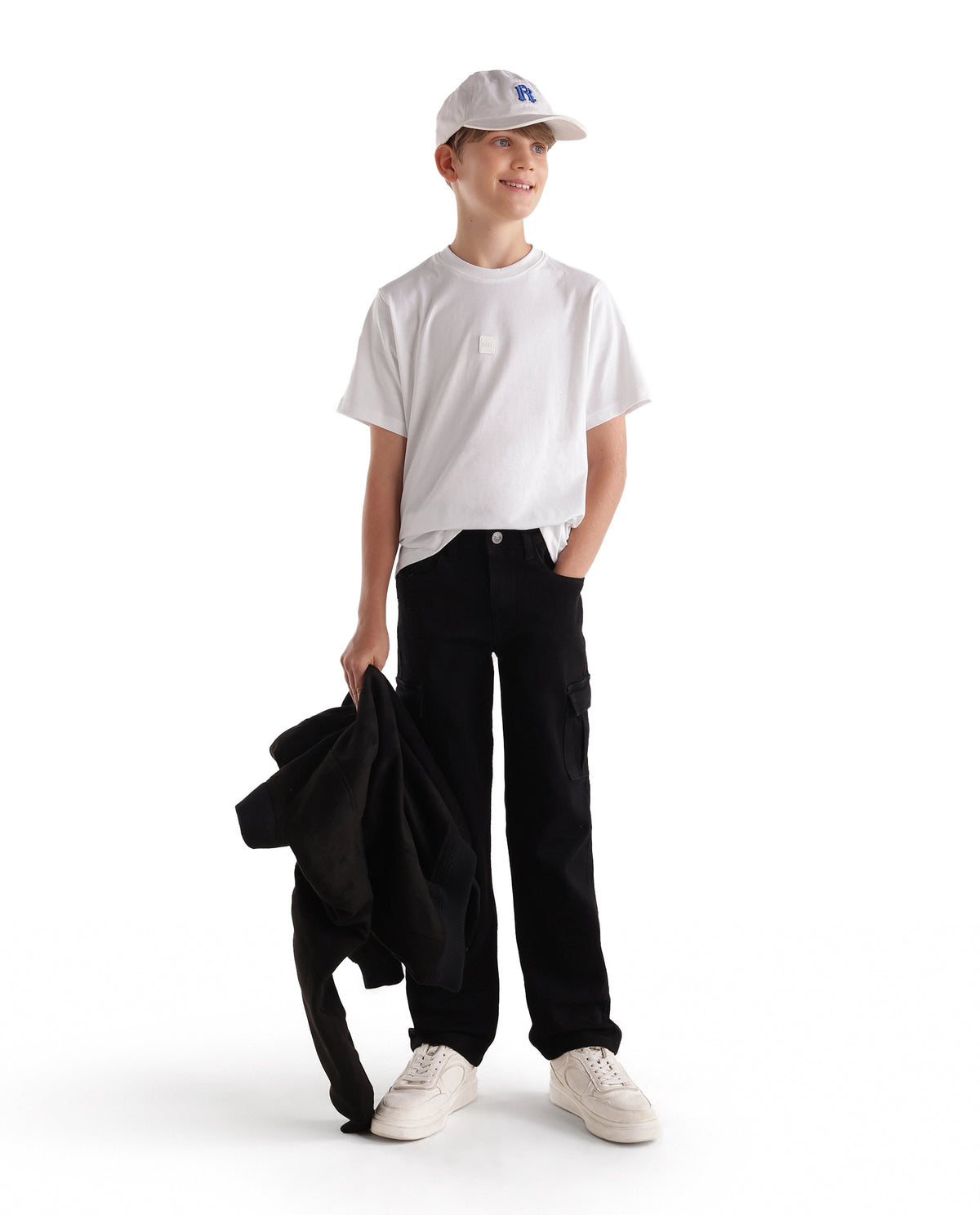 Rare Ones Kids Fumio-T Off White Cotton Crew Neck Regular Plain T-Shirt