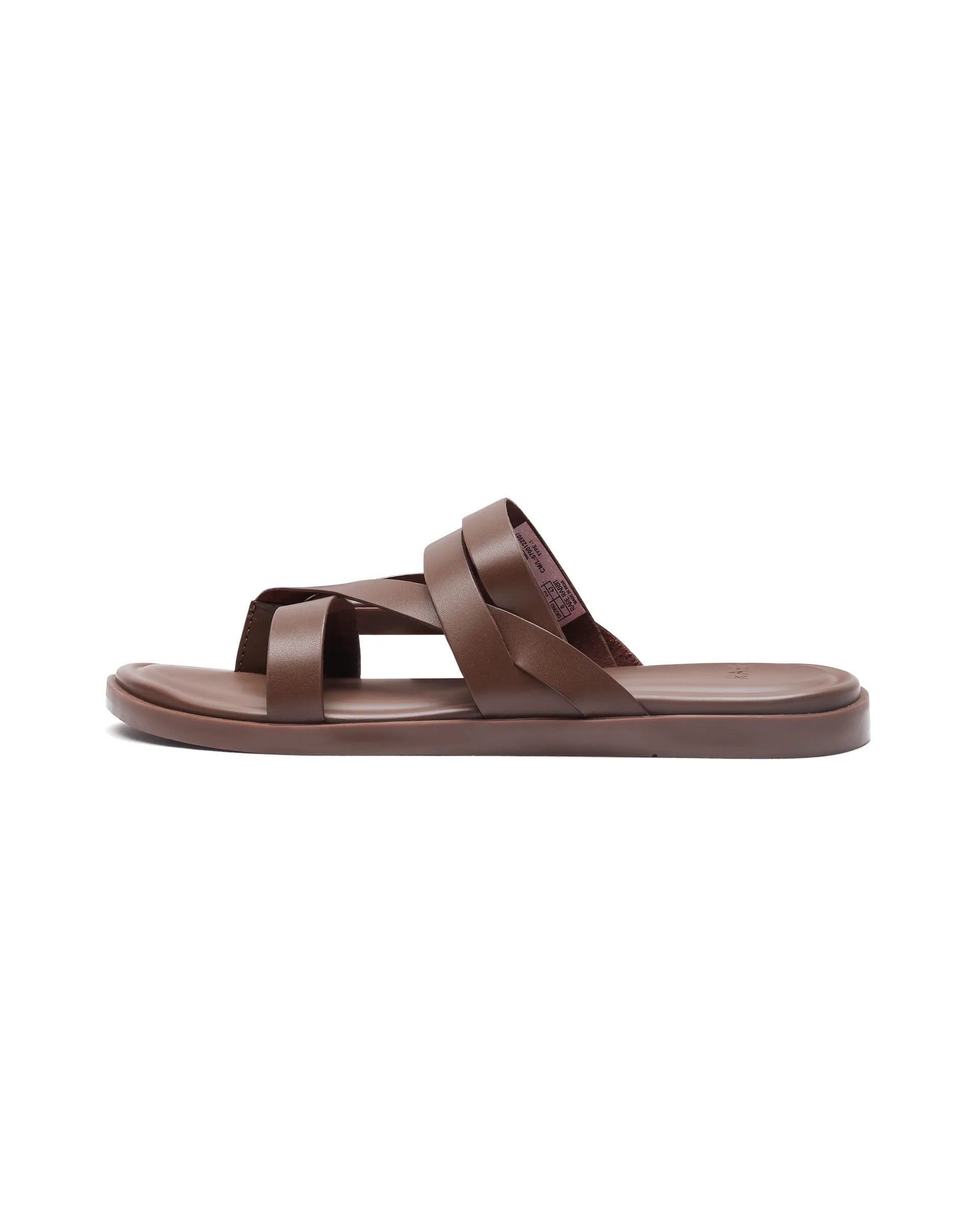 Rare Rabbit Men's Bron Tan Slip-On Closure Sandals