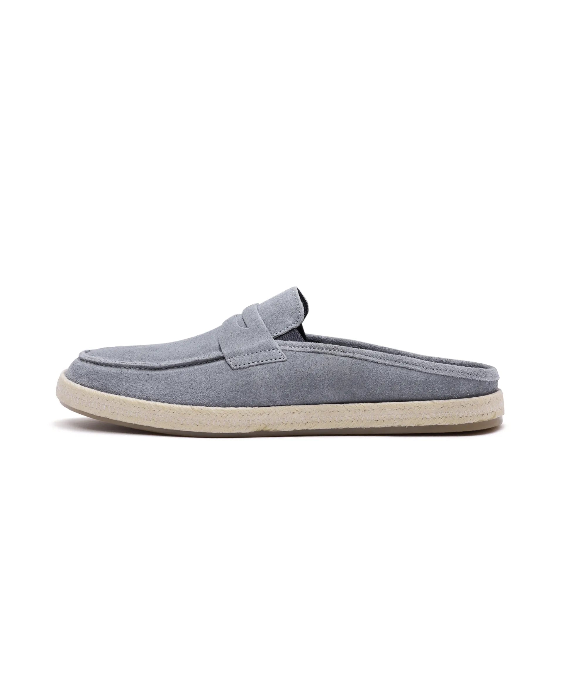 Rare Rabbit Men Diago Light Grey Suede Leather Slip-On Closure Shoes