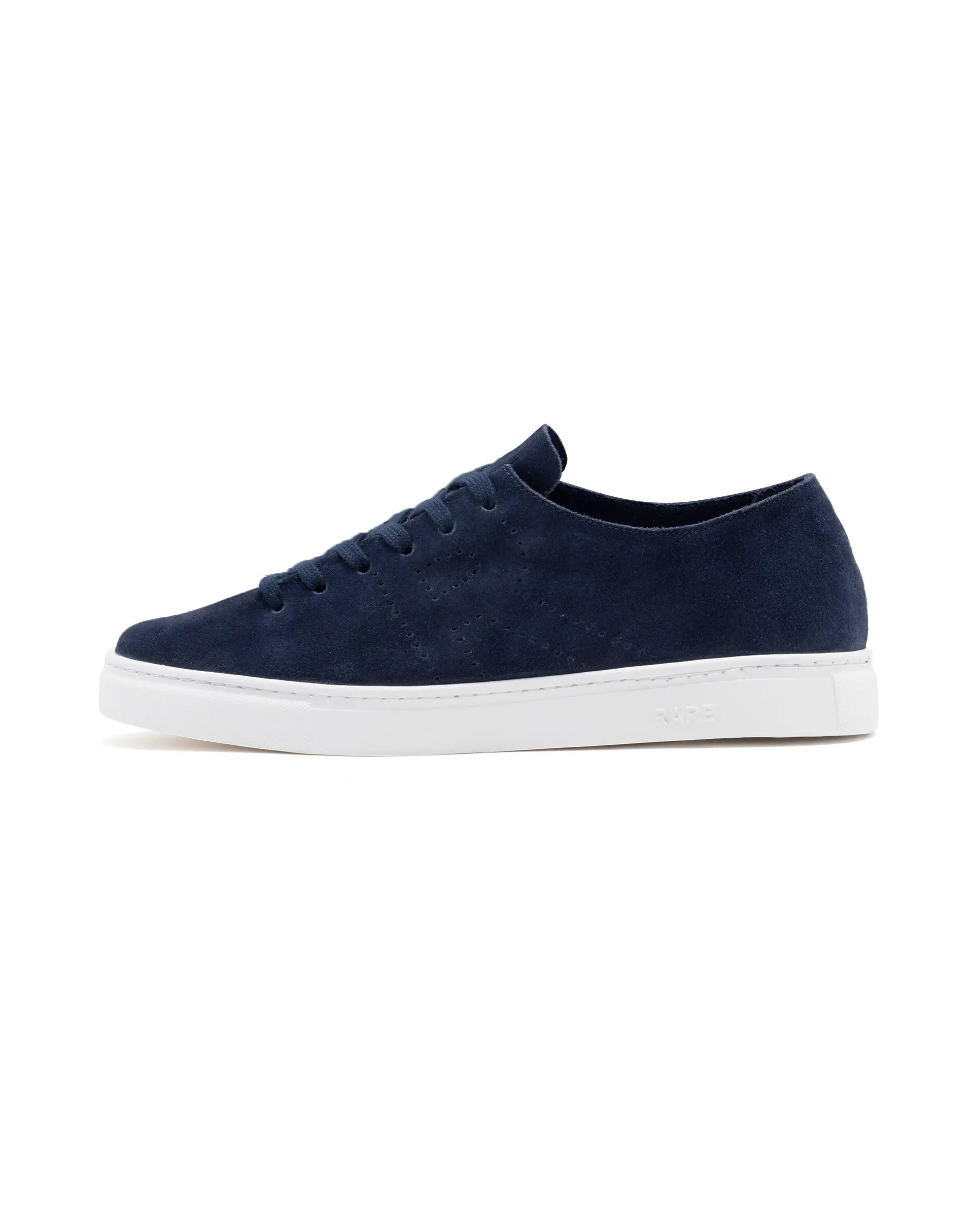 Rare Rabbit Men Skin Navy Suede Monotone Upper Low-Top Lace-Up Plain Shoes