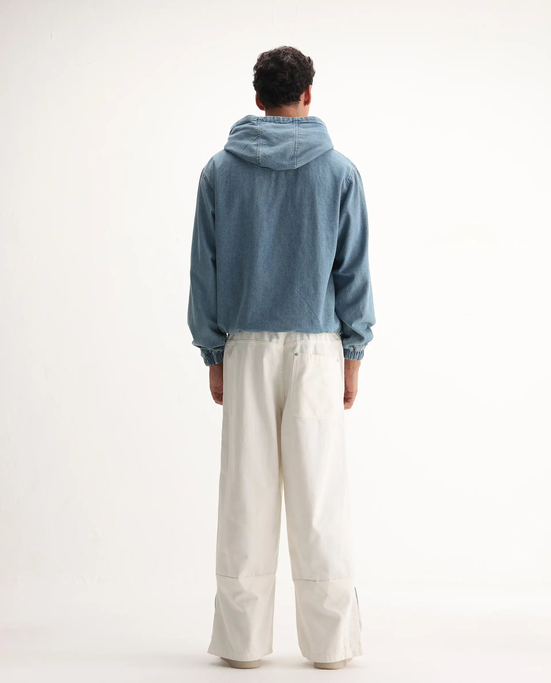 Rare Rabbit Men's Cotton Plain Baggy Fit Jeans