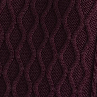 Rareism Women's Lak Dark Maroon Cotton Pull-On Oversized Fit Sweater - colour swatch