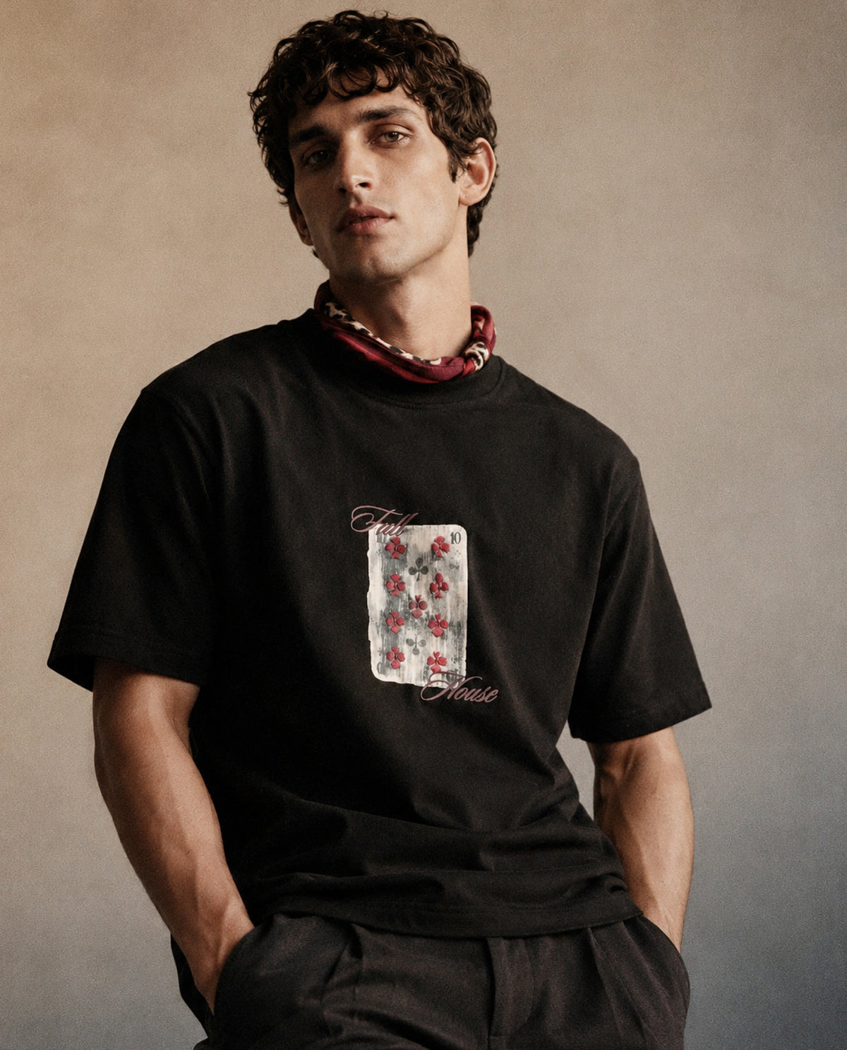 Rare Rabbit Men's Vage Black Cotton Crew Neck Relaxed Graphic Print T-Shirt