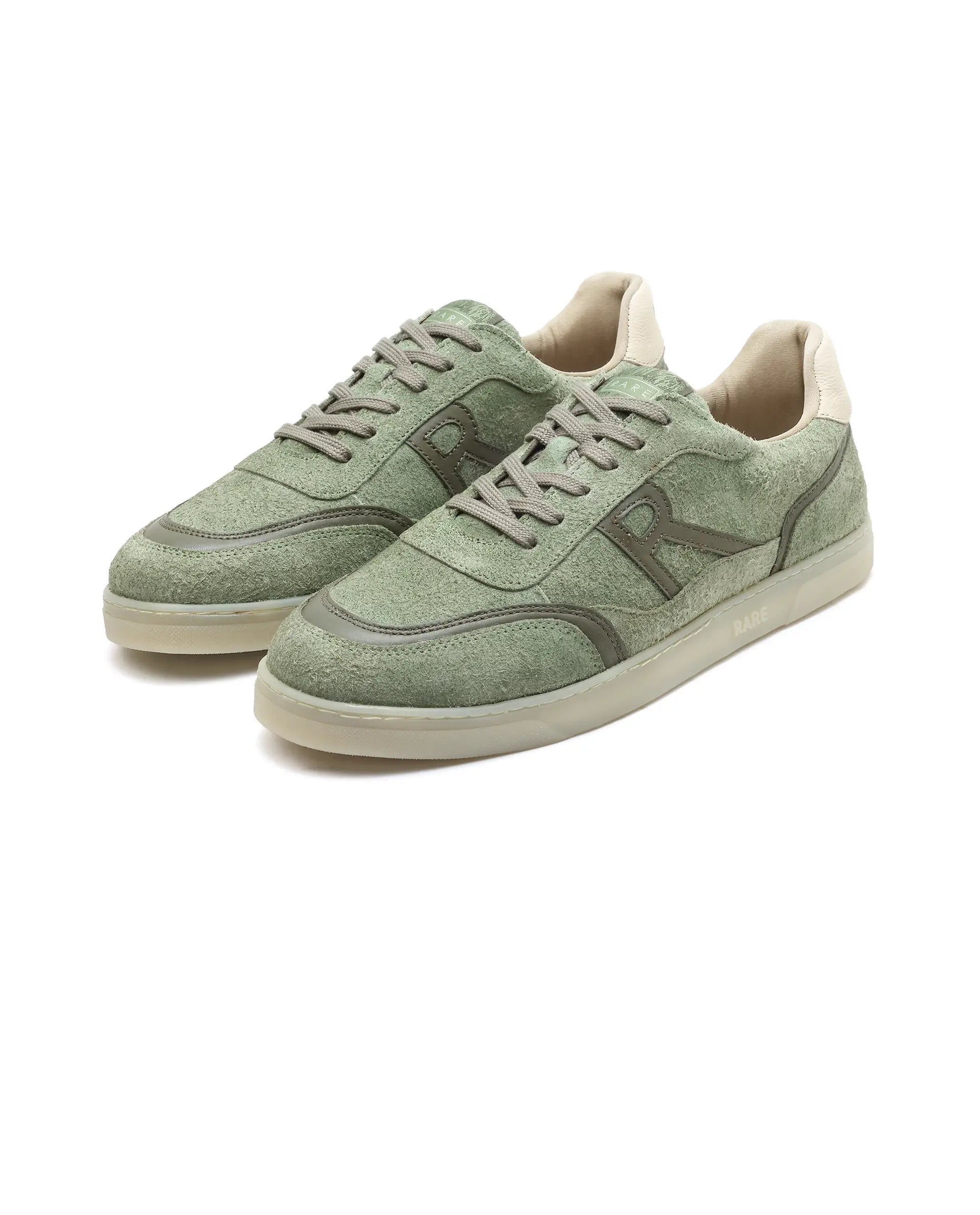 Rare Rabbit Men Orla Sage Lace-Up Suede Closure Sneaker