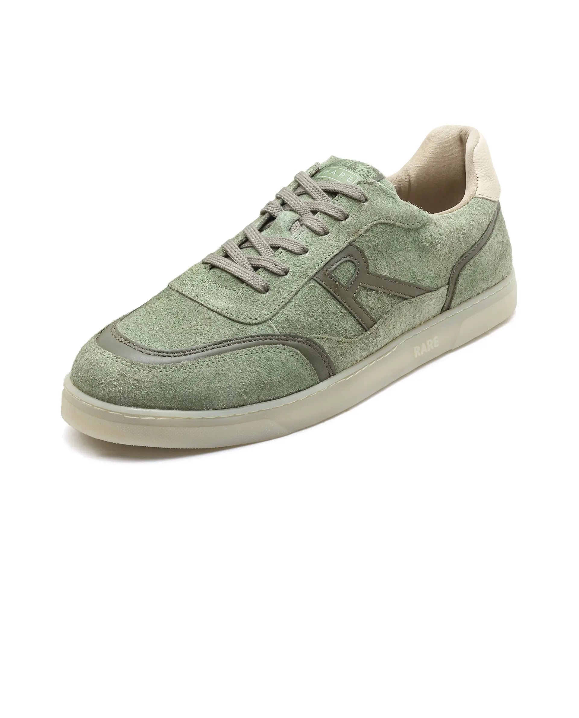 Rare Rabbit Men Orla Sage Lace-Up Suede Closure Sneaker
