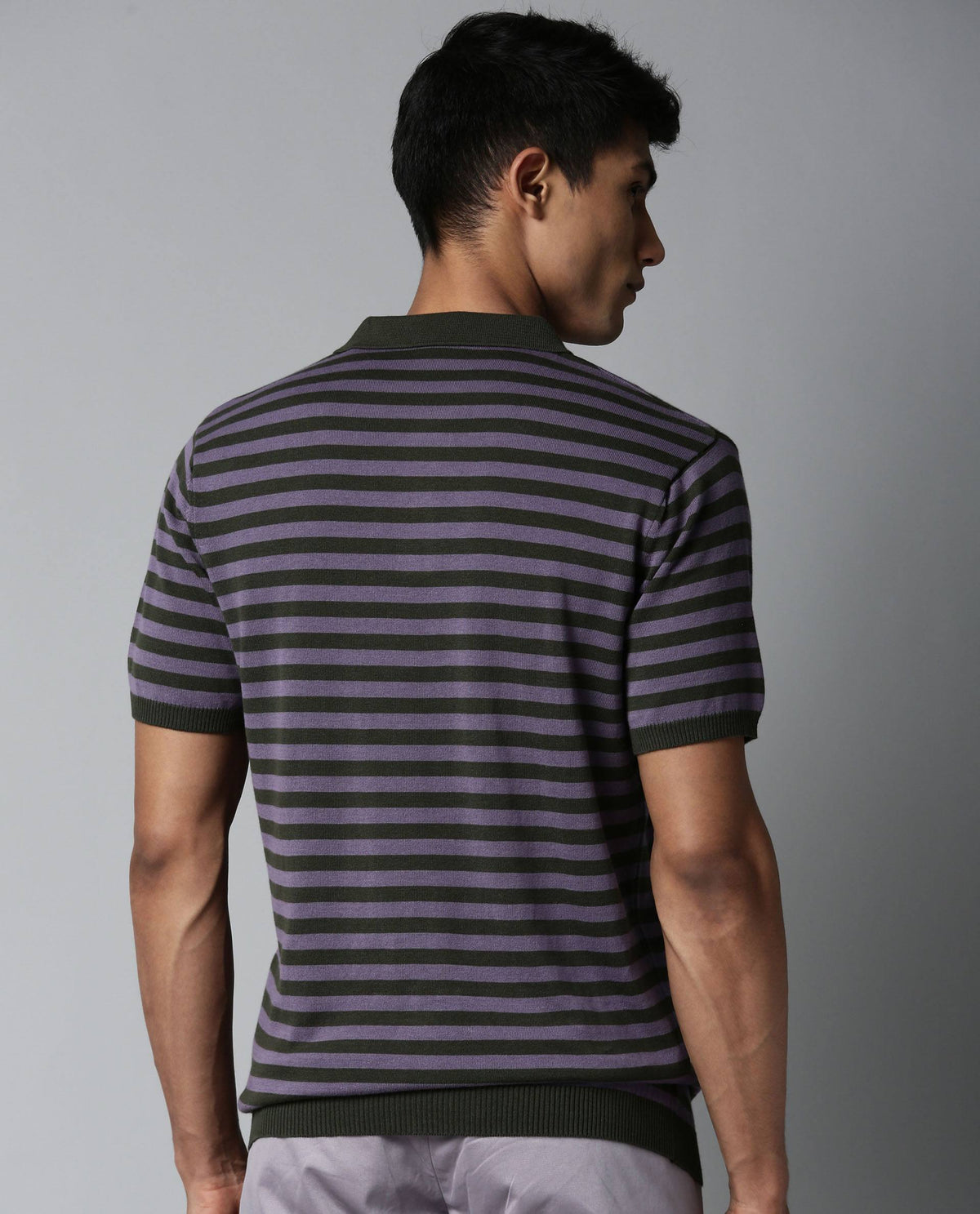 RARE RABBIT MREKS PRIMARY OLIVE POLO COTTON FABRIC SHORT SLEEVE POLO COLLAR SLIM FIT