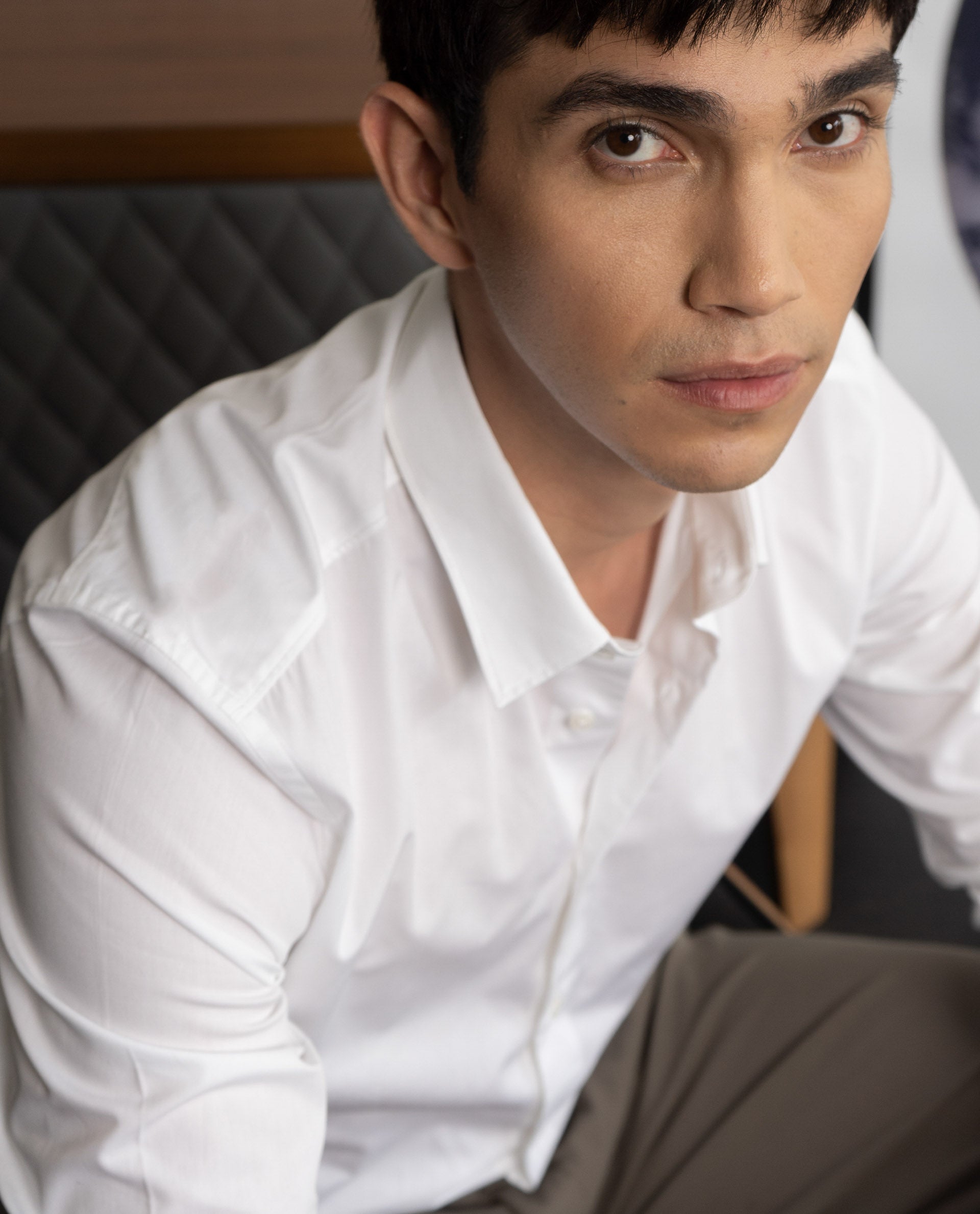 RARE RABBIT MEN'S NEUTRONS WHITE SHIRT COTTON POLYESTER FABRIC COLLARED NECK FULL SLEEVES BUTTON CLOSURE SLIM FIT