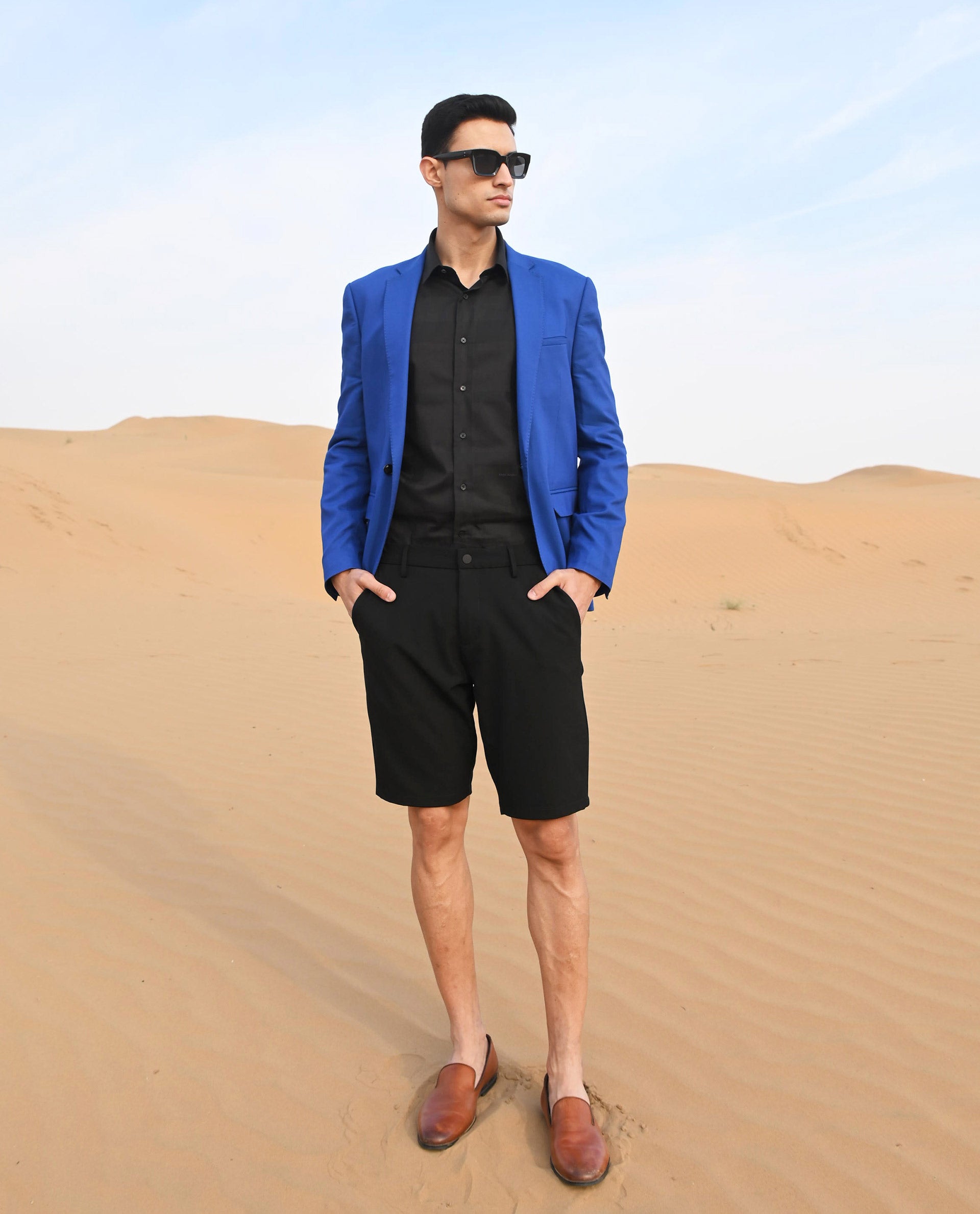 Rare Rabbit Mens Trip Black Mid Rise Regular Fit Solid Shorts