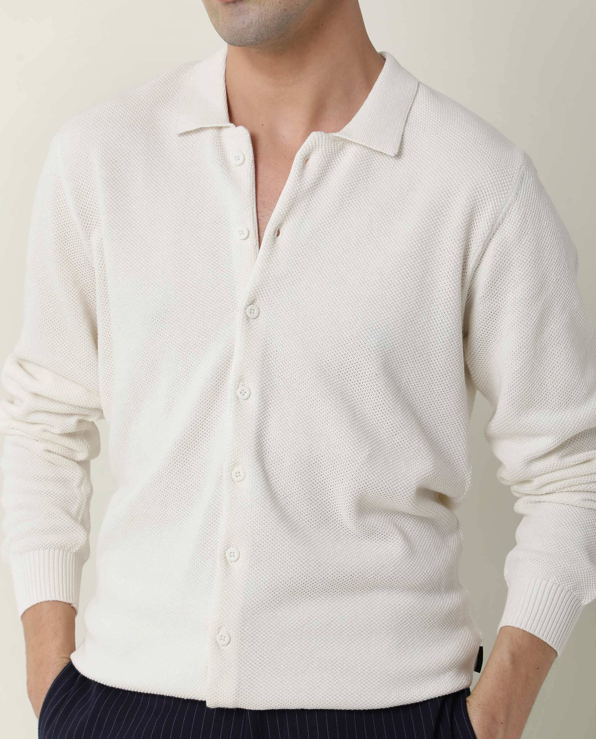 RARE RABBIT ALIAS PRIMARY WHITE SHIRT COTTON FABRIC FULL SLEEVE SPREAD COLLAR SLIM FIT