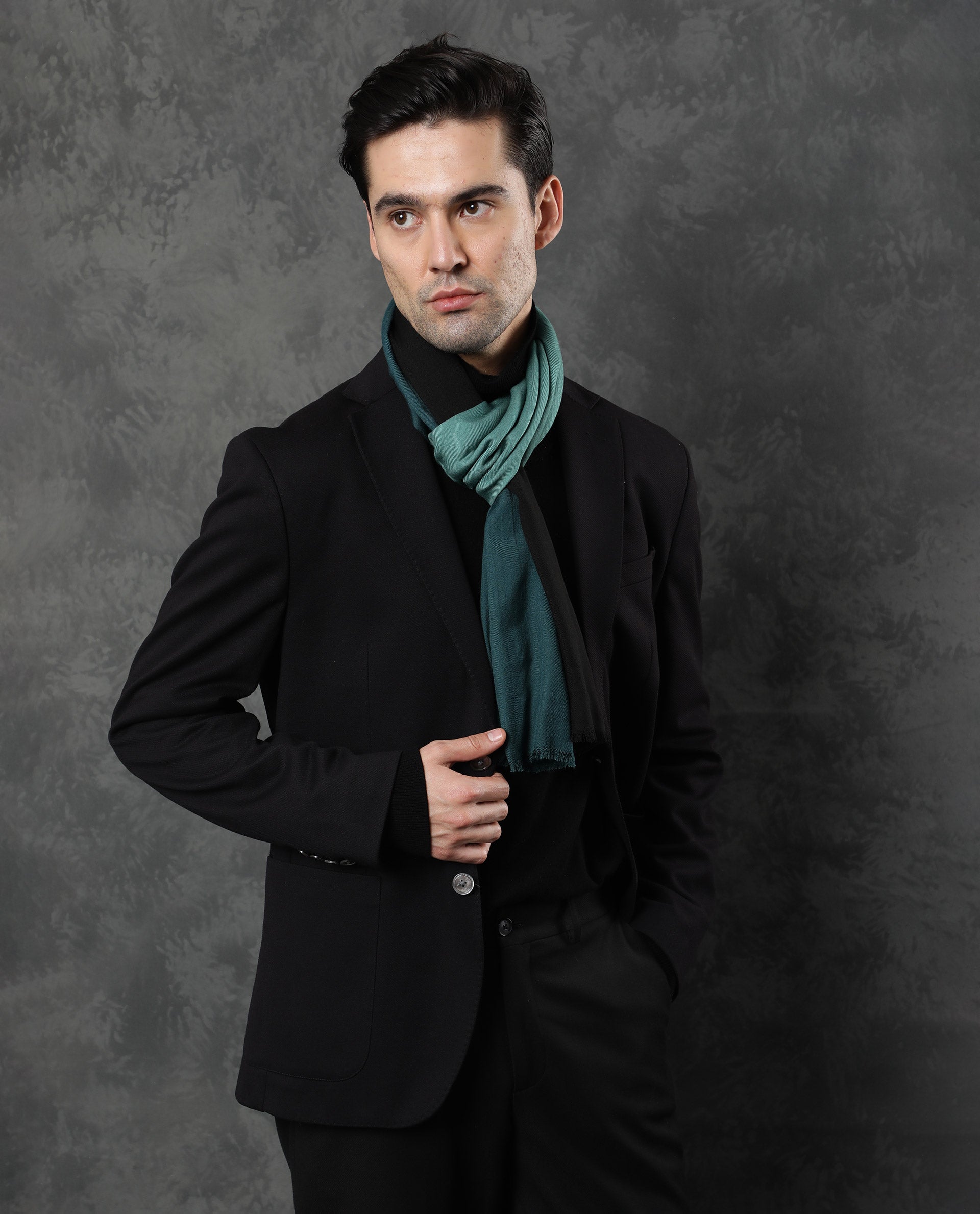 Rare Rabbit Men's Breom Green Ombre Scarf