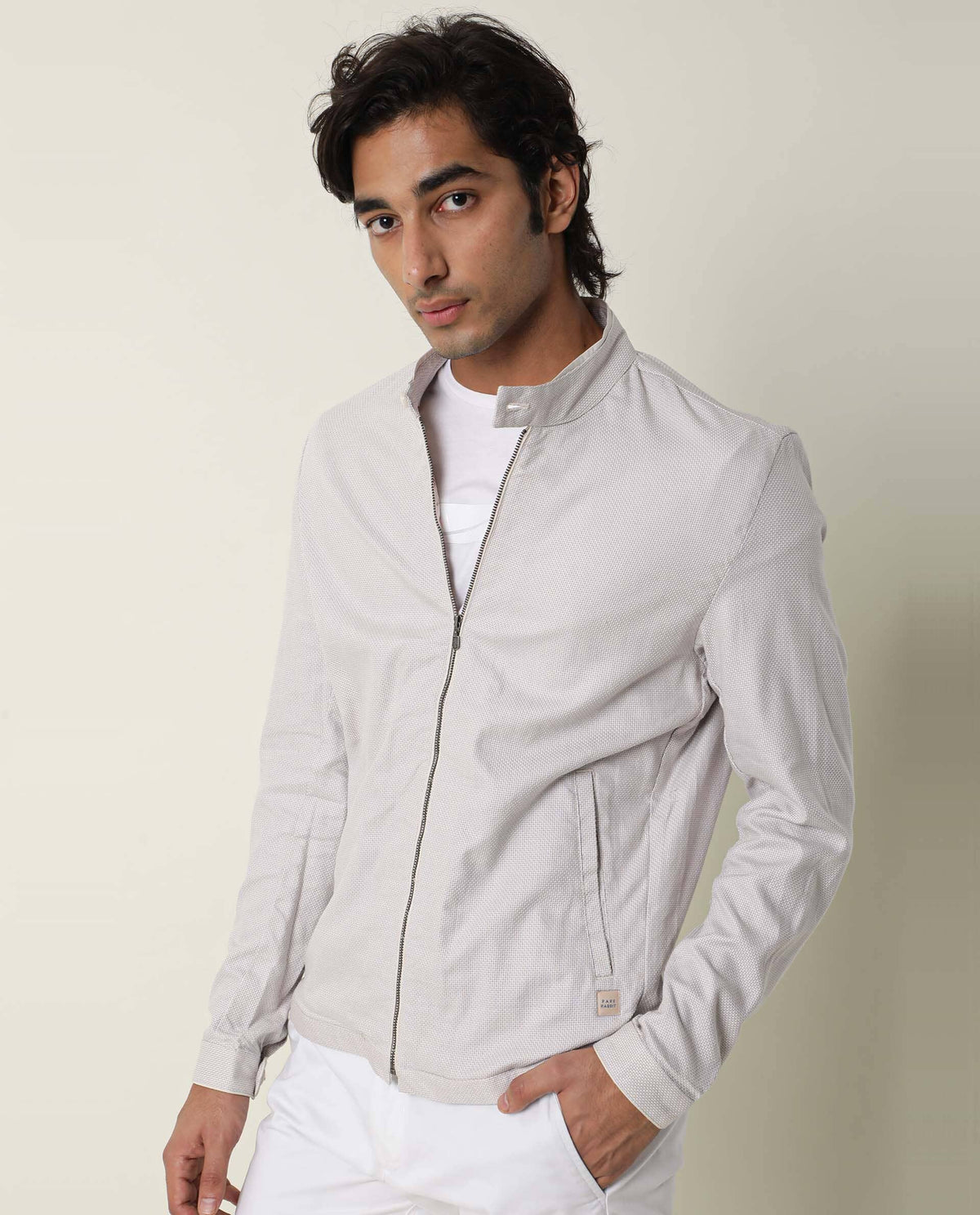 RARE RABBIT MEN'S TEX YELLOW JACKET COTTON FABRIC FULL SLEEVES SLIM FIT
