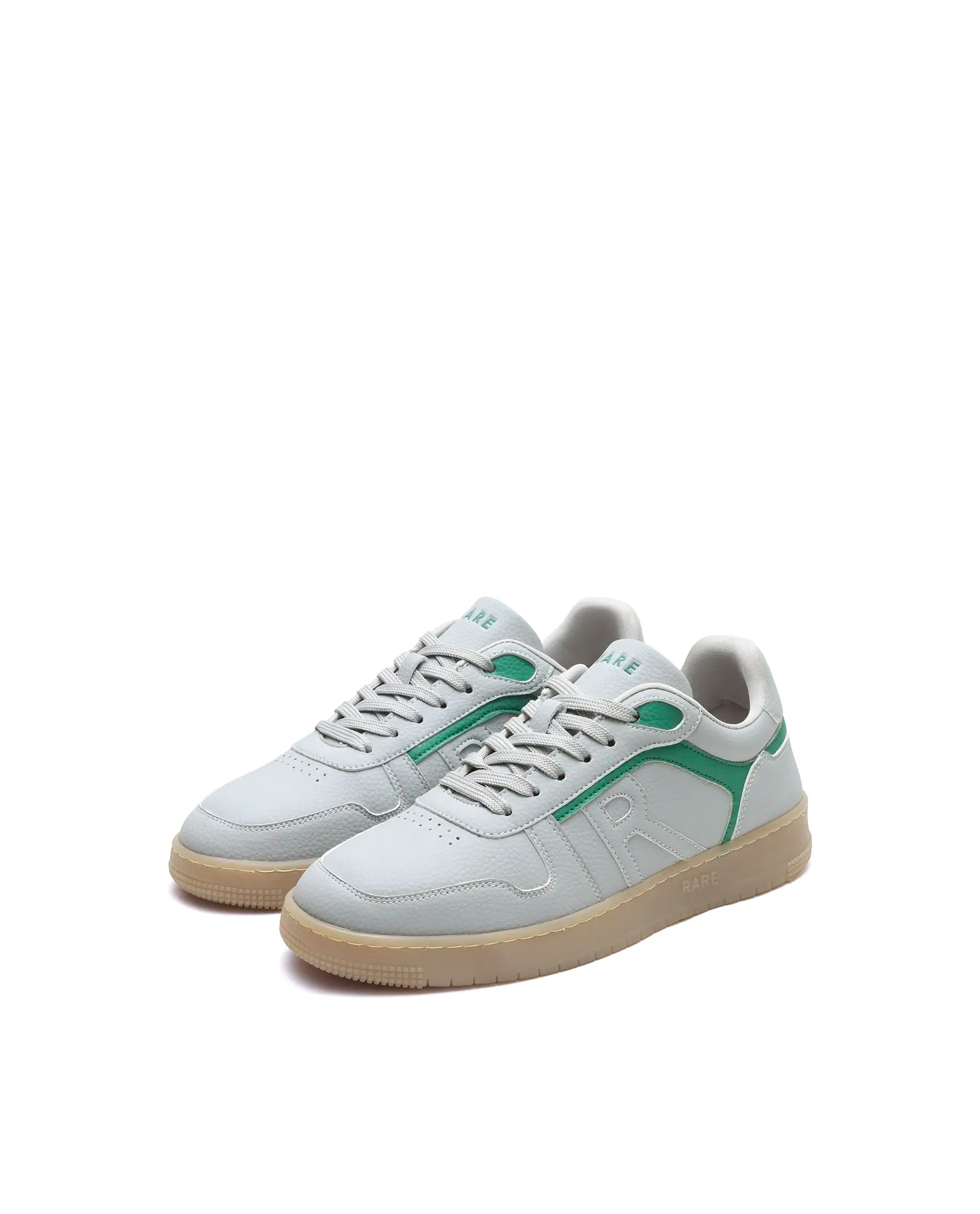 Rare Rabbit Men's Lexis Grey Micro Leather Sneaker