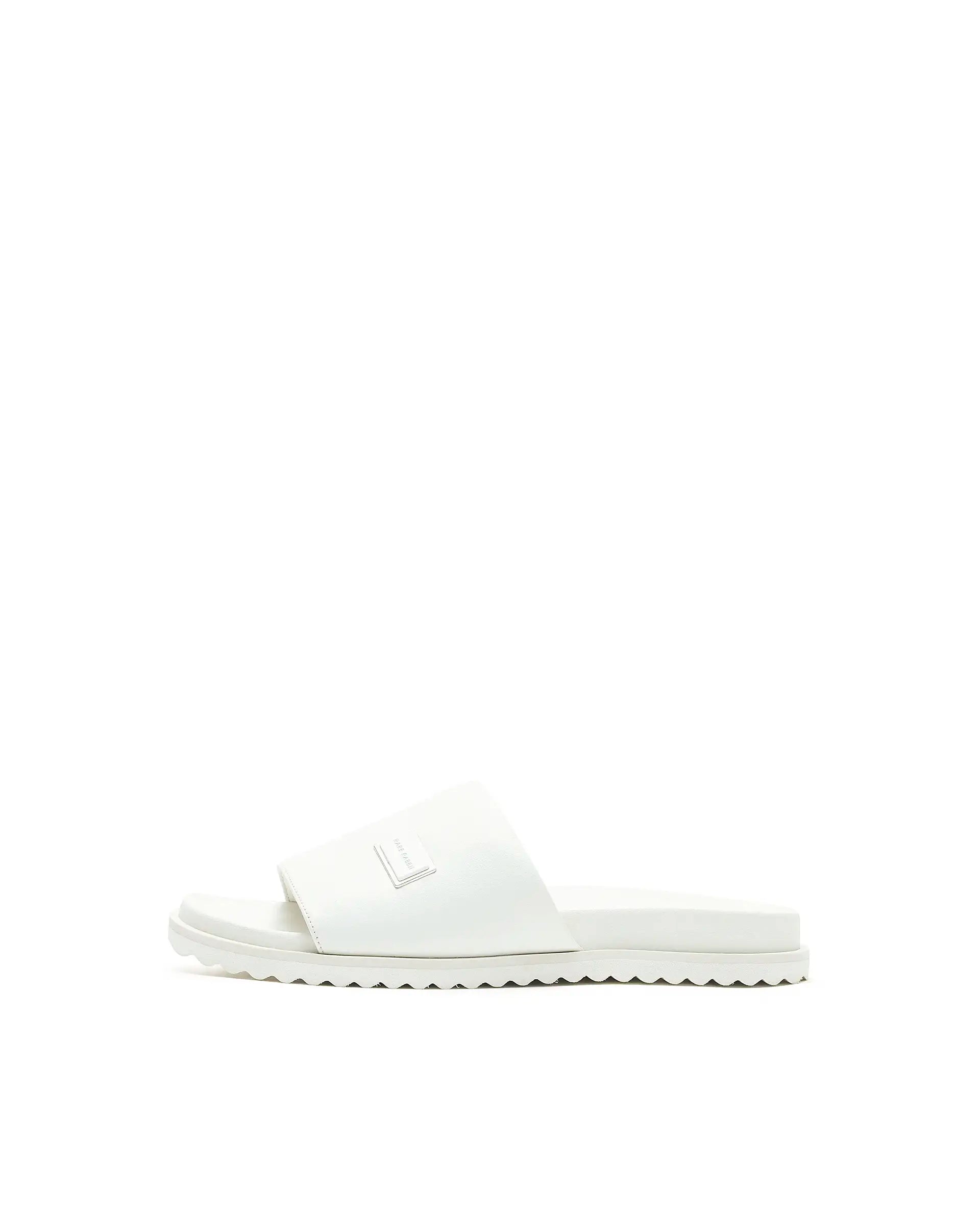 Rare Rabbit Men Camden White Slip-On Closure Sandal