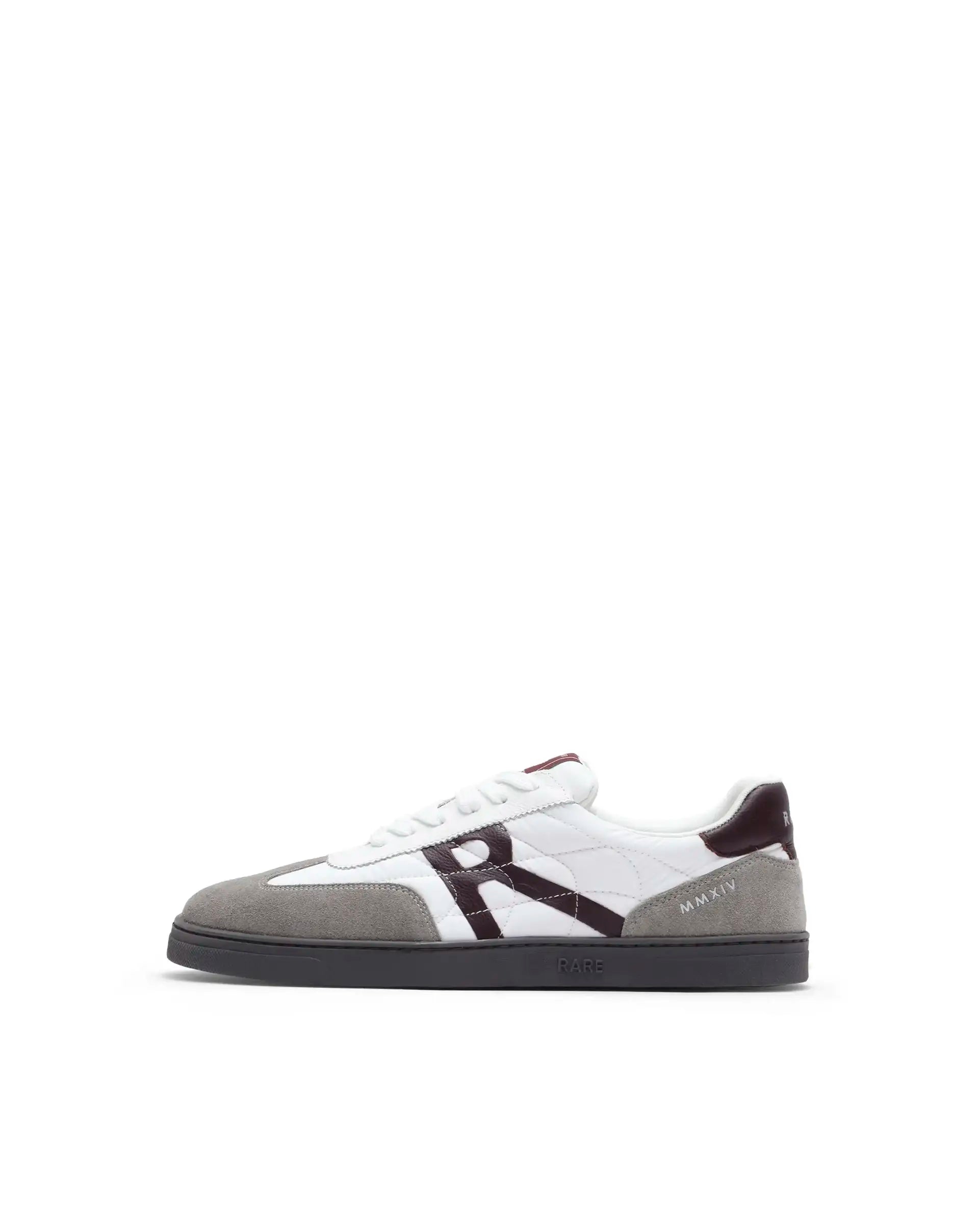 Rare Rabbit Men Atlas White Genuine Suede And Parachute Dual Tone Lace-Up Sneaker Shoes
