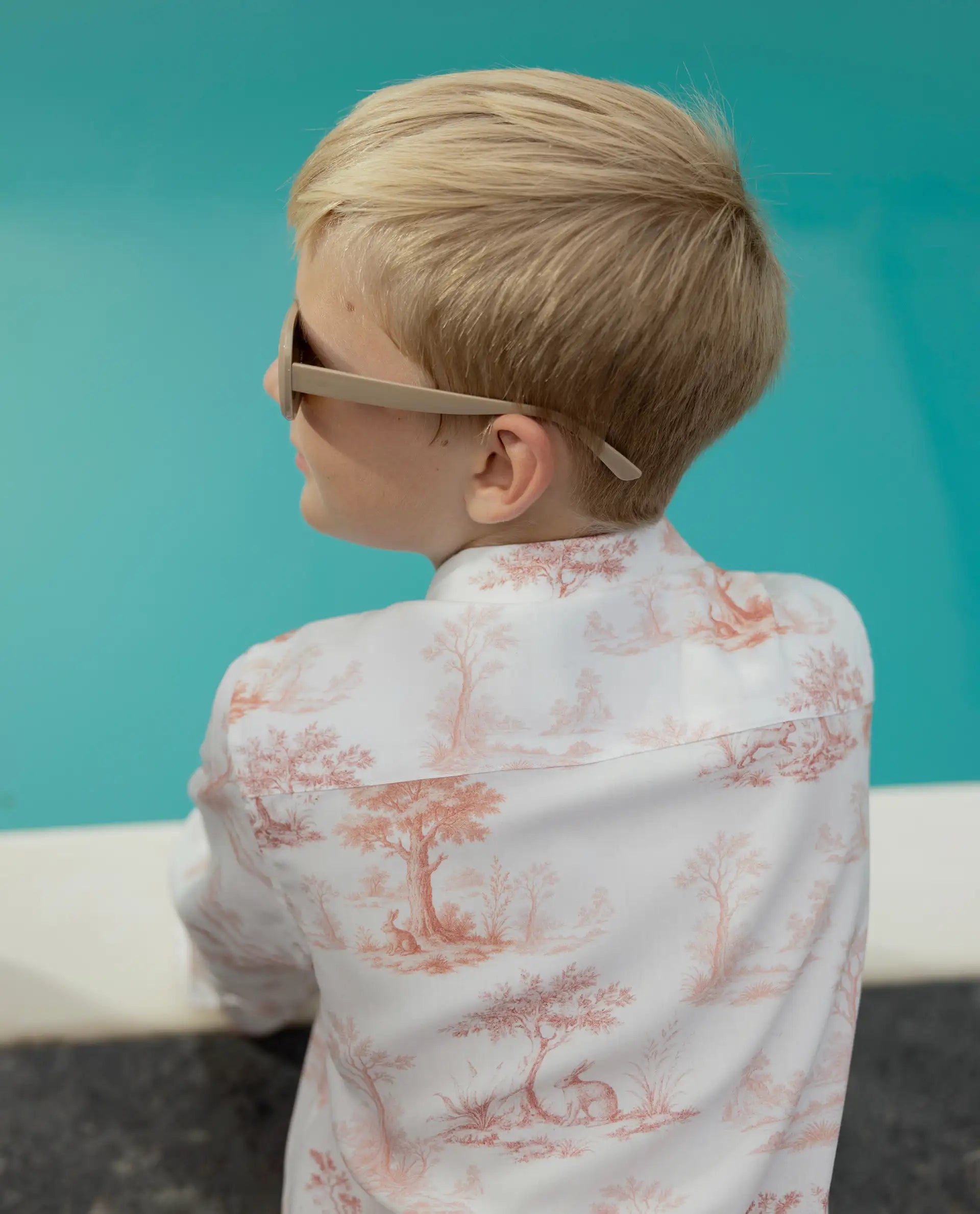 Rare Ones Kids Toile-S Rust Viscose Button Closure Regular Fit Shirt