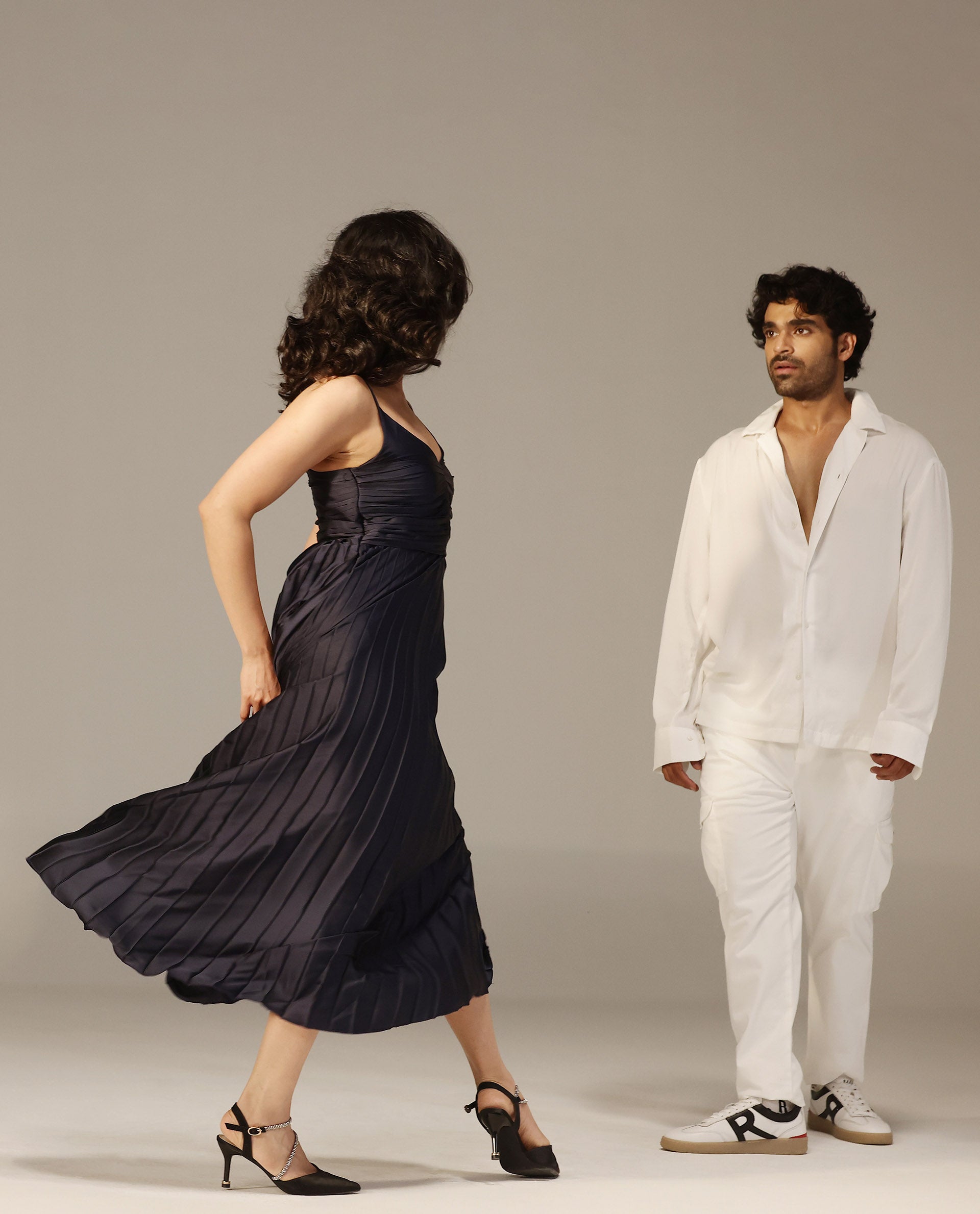 Rare Rabbit Articale Men's Enzo White Polyester Fabric Full Sleeve Collared Neck Button Closure Slim Fit Solid Shirt