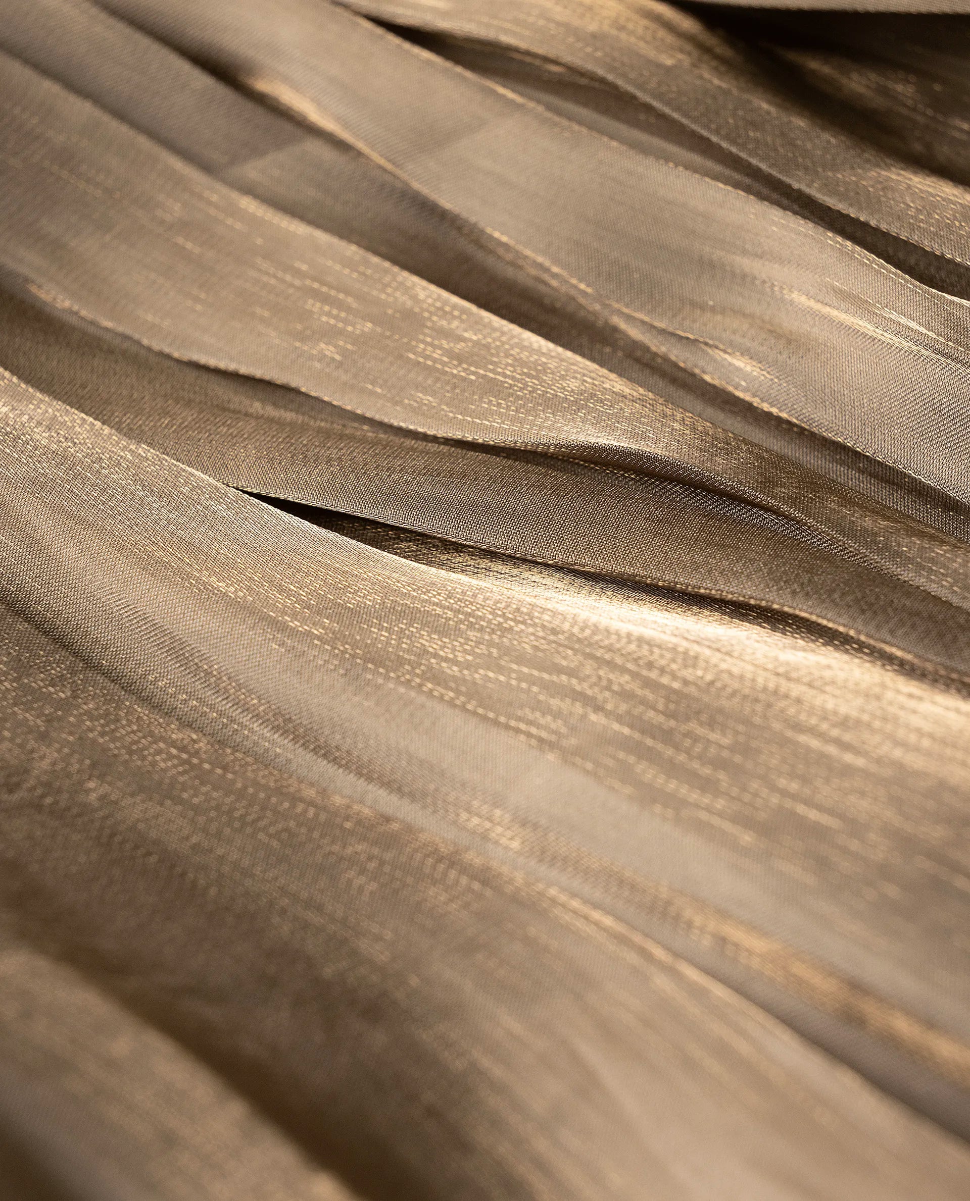 Rareism Women's Trese Gold Polyester Plain Fashion Sleeve Crop Regular Fit Top