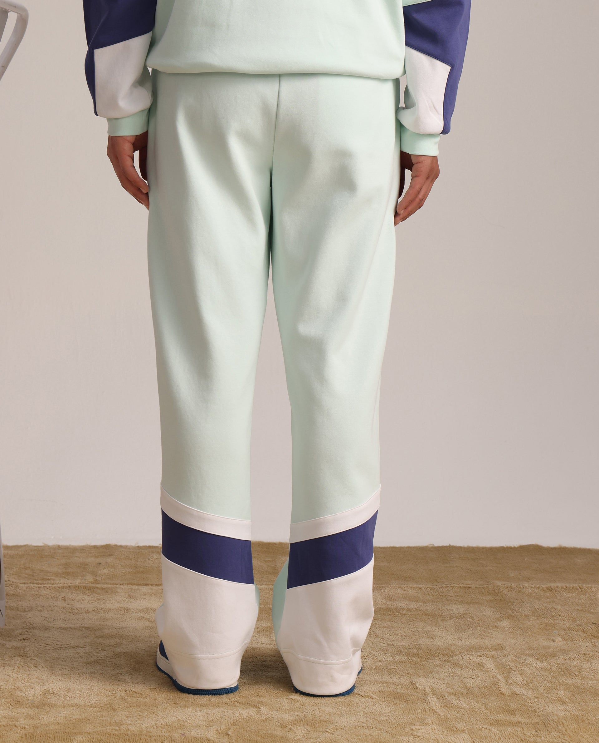 Rare Rabbit Men Armon-2 Pastel Green Cotton Drawstring Closure Printed Track Pant