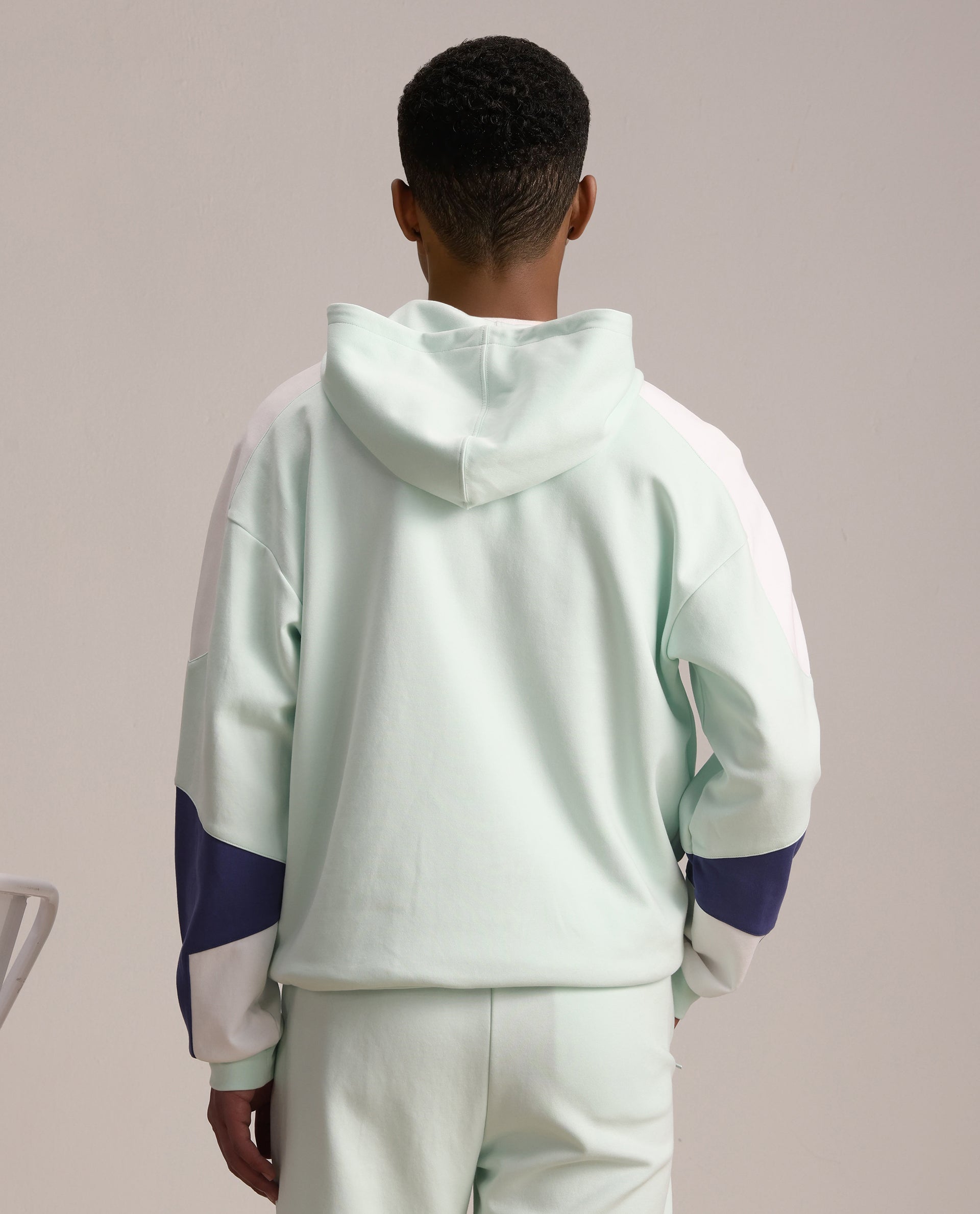 Rare Rabbit Men Armo-2 Pastel Green Full Sleeve Hooded Plain Sweatshirt